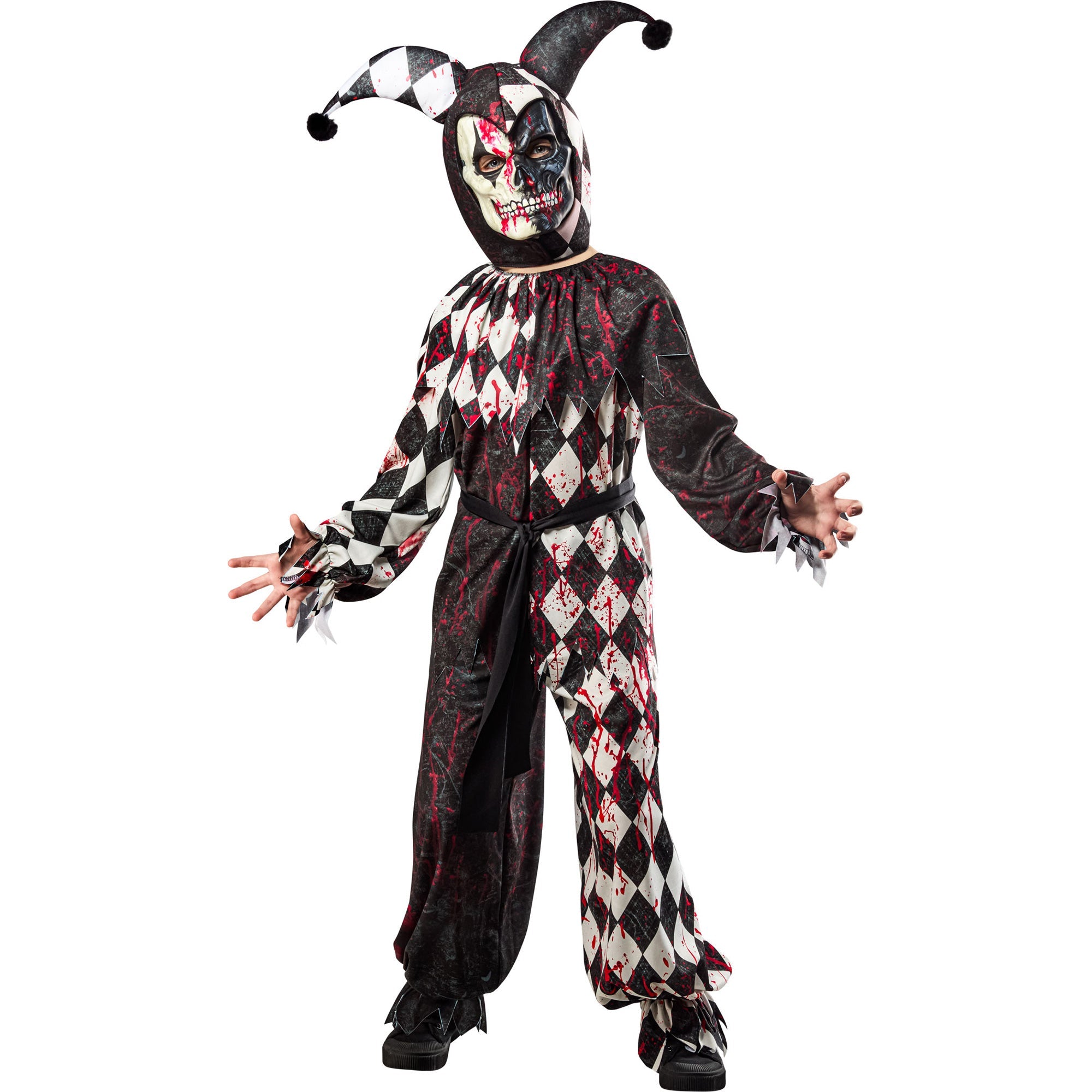 Bloody Jester Halloween Costume for Boys