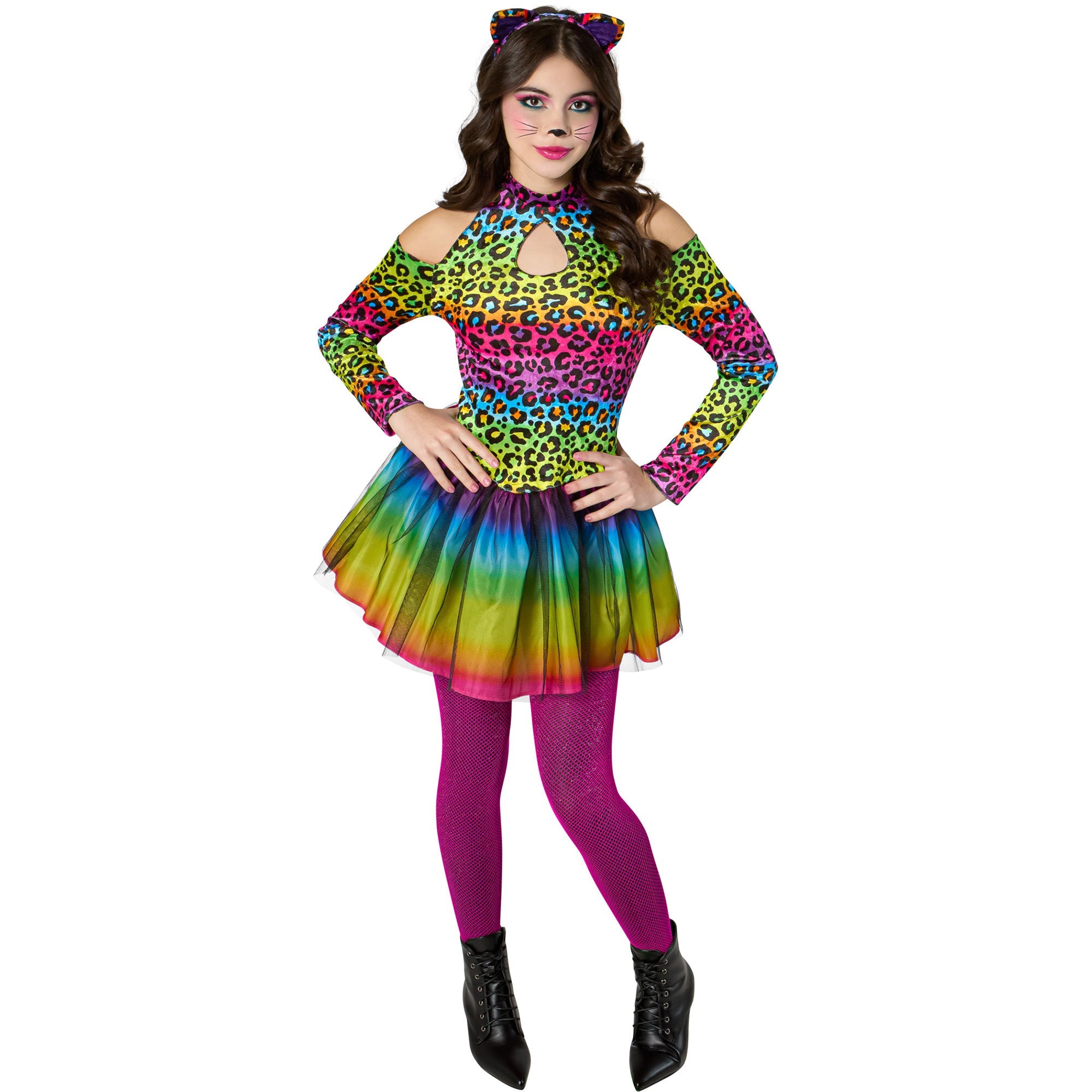 Neon Leopard Costume for Tweens