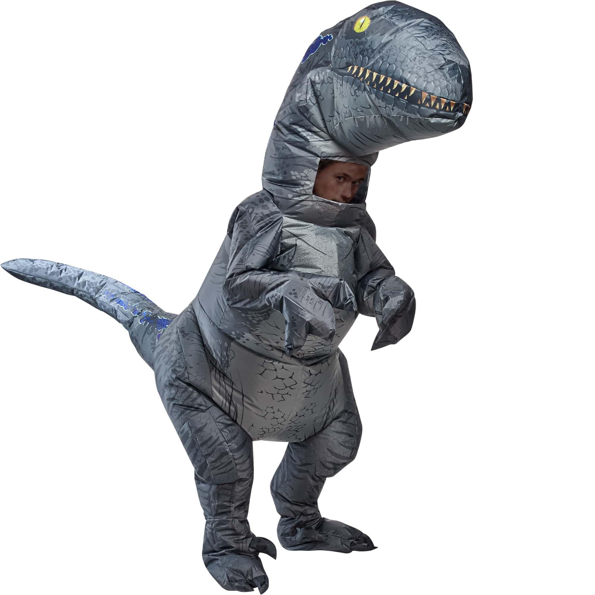 Adult Blue Velociraptor Inflatable Costume - Jurassic World
