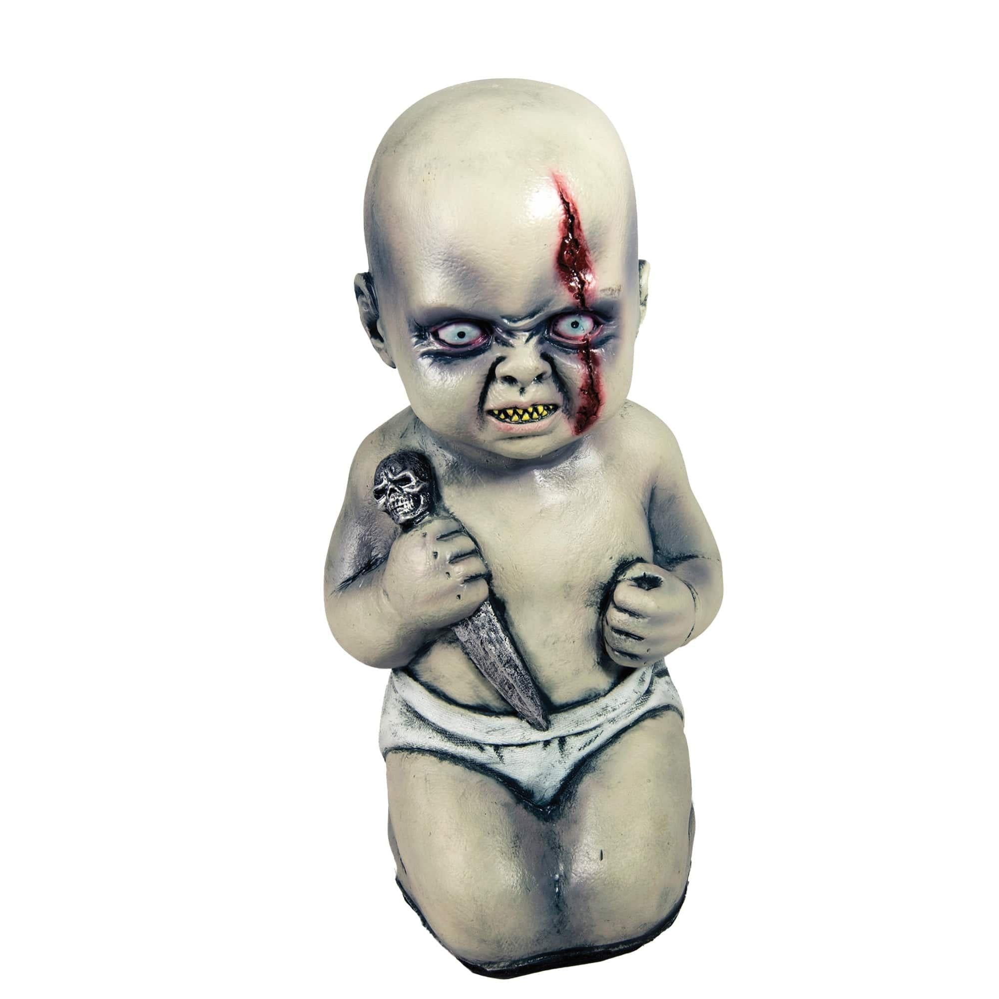 14-inch Evil Zombie Baby Holding Knife Prop