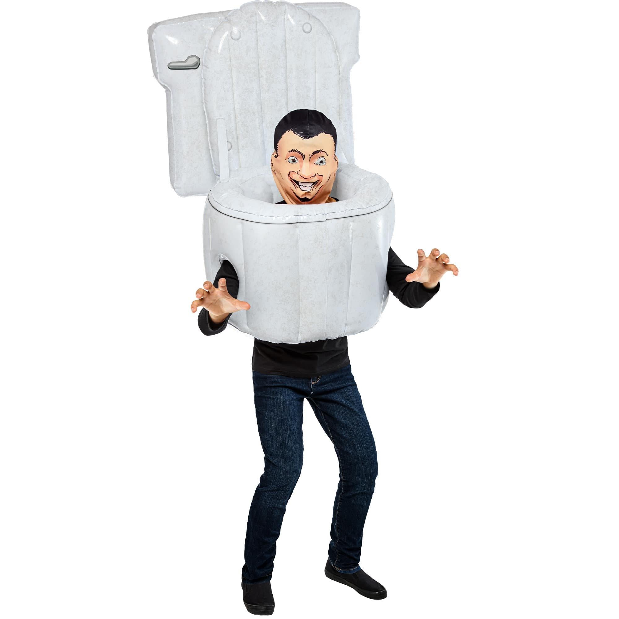 Boys' Skibidi Toilet Blow Up Costume with Mask