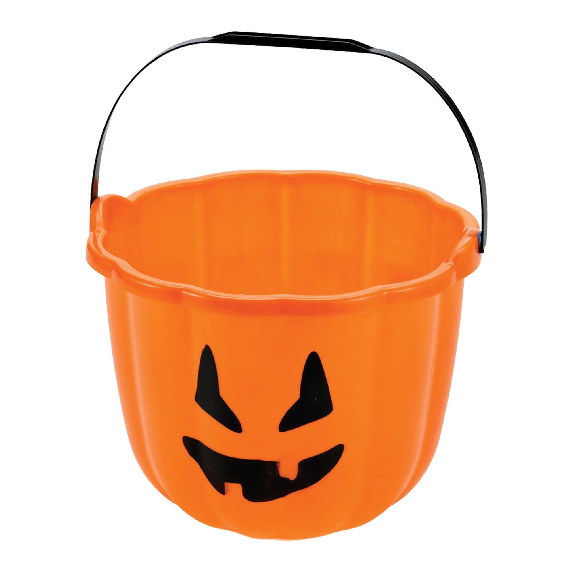 13-inch Orange Pumpkin Candy Bucket