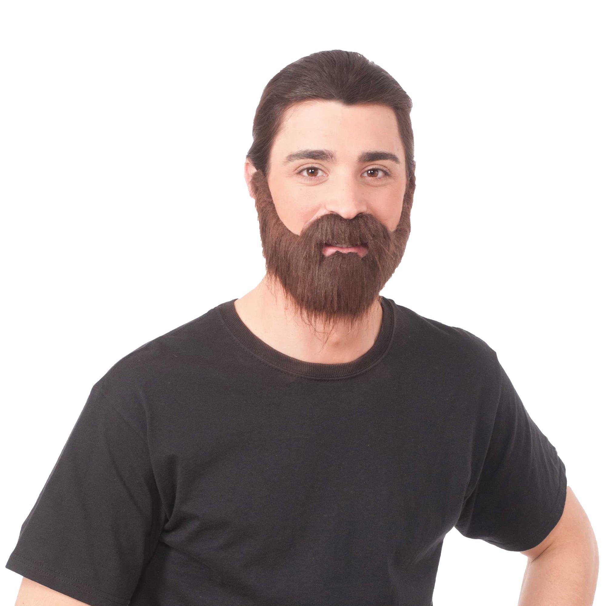 Adult Beard and Mustache Set, Brown