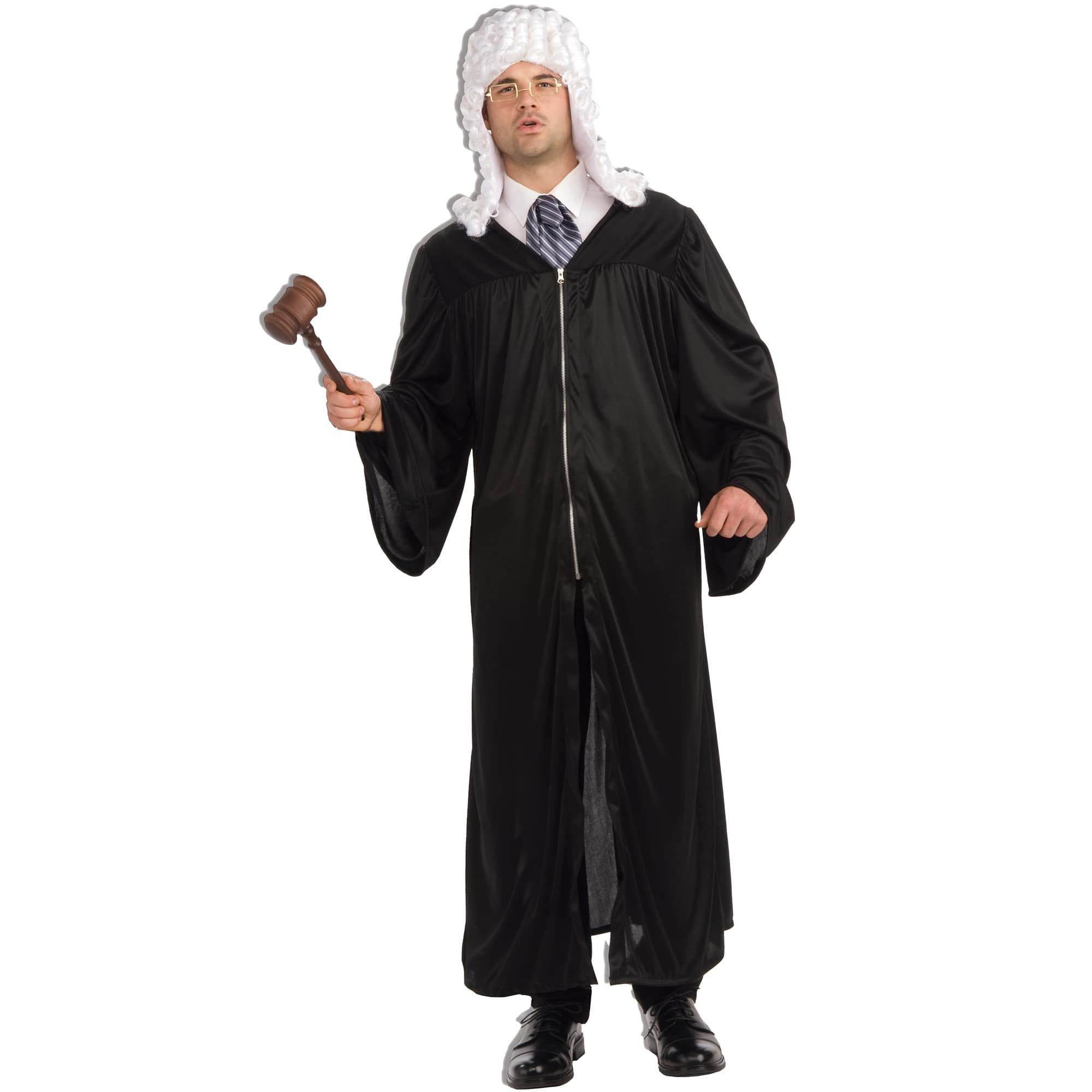 Adult Black Zipper Front Judge Robe
