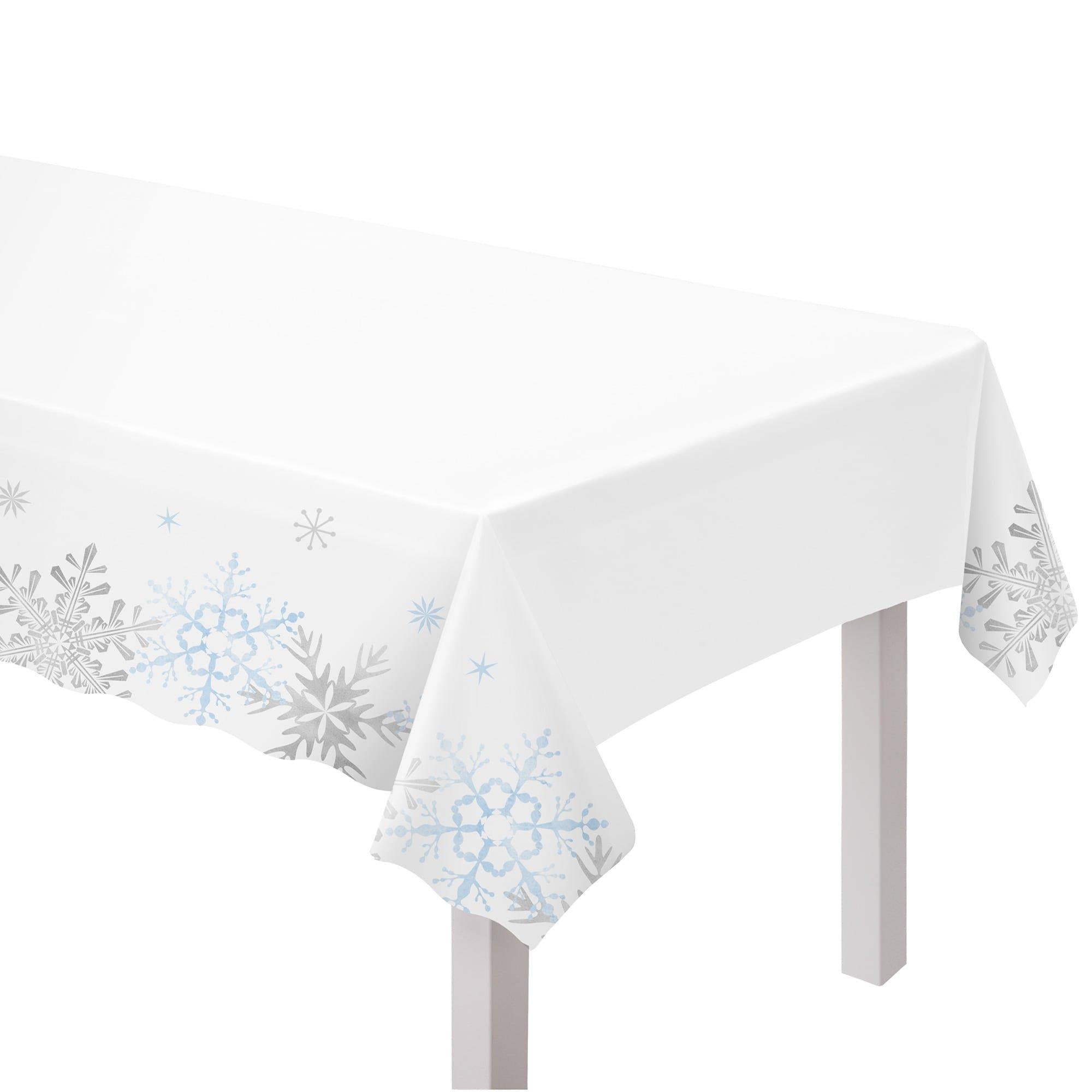 Snowlace Plastic Tablecover, 54 x 102in
