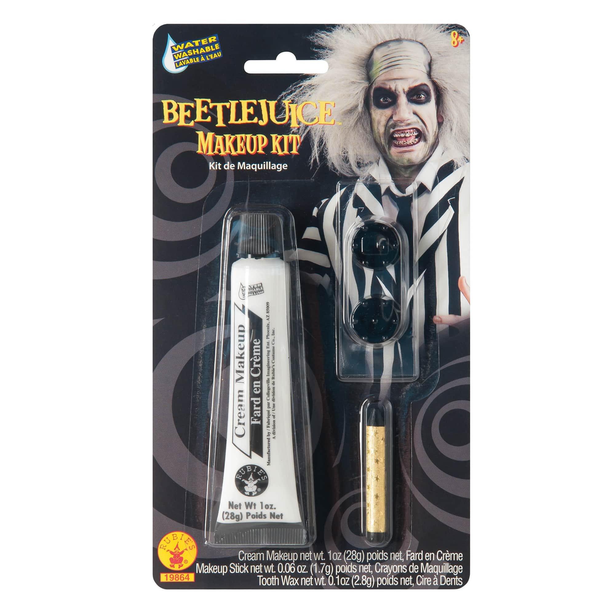Black and White Beetlejuice Makeup Set