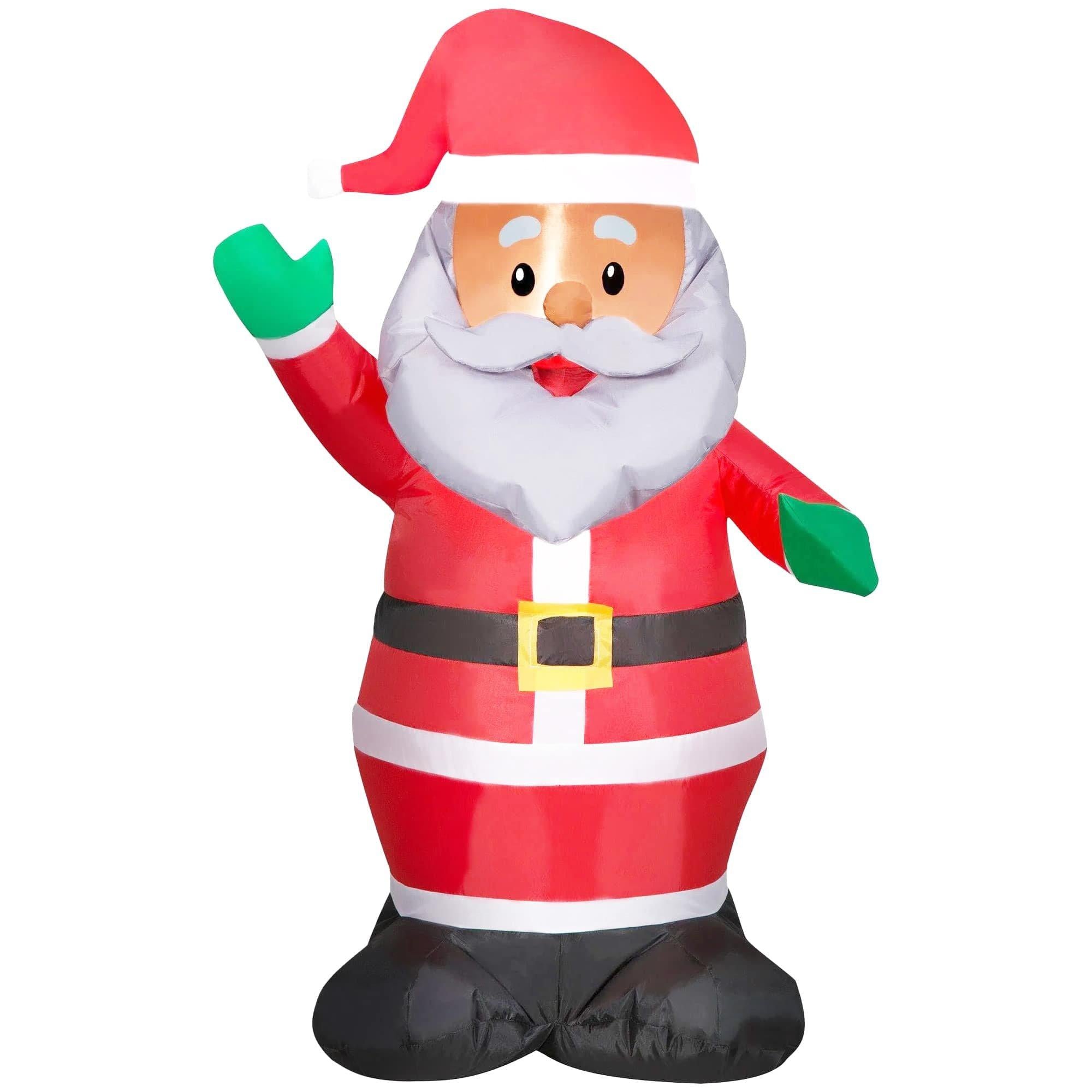 3.5 Foot Santa Light Up Christmas Inflatable Lawn Decoration