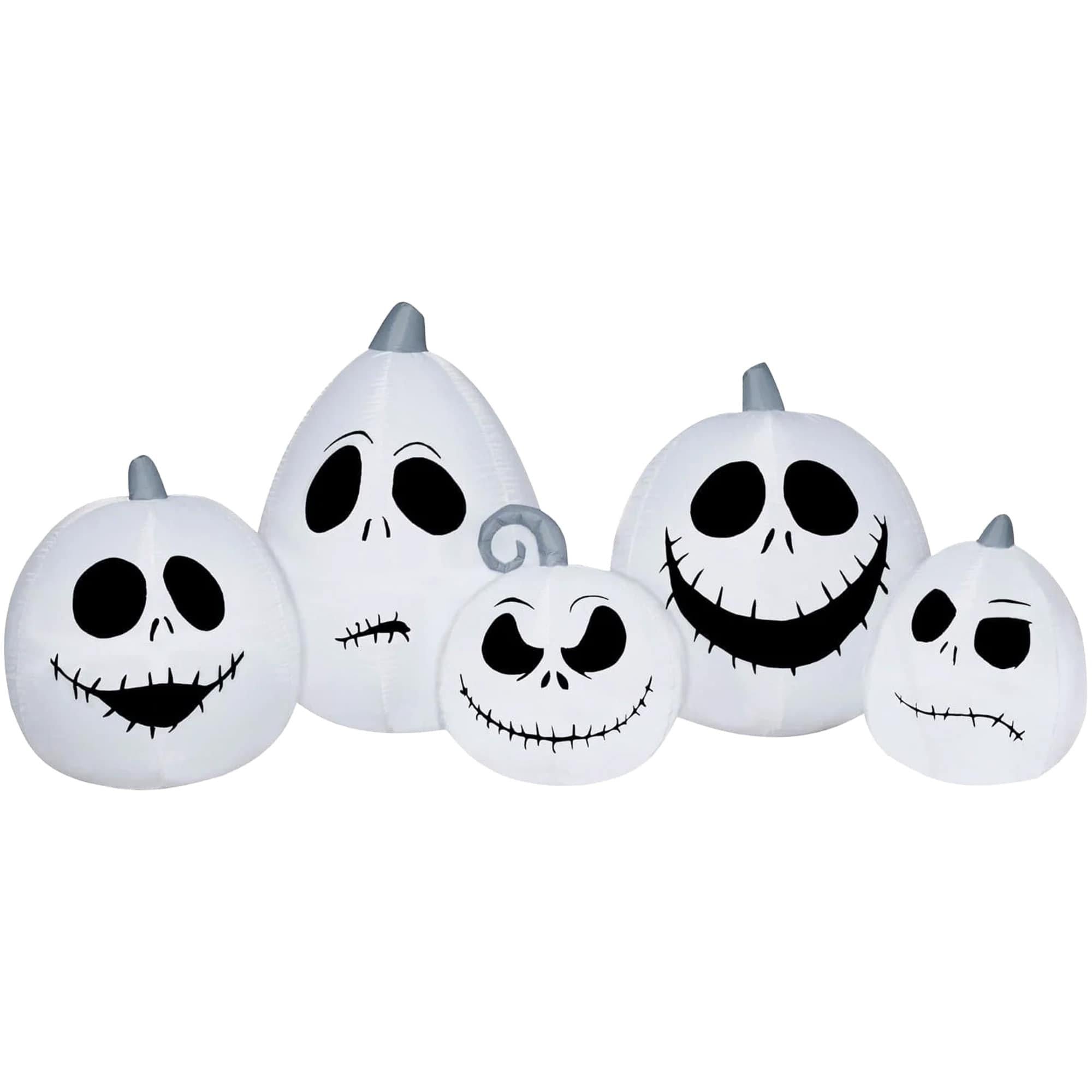 7.5 Foot The Nightmare Before Christmas Jack Skellington Pumpkin Faces Light Up Halloween Inflatable Lawn Decoration