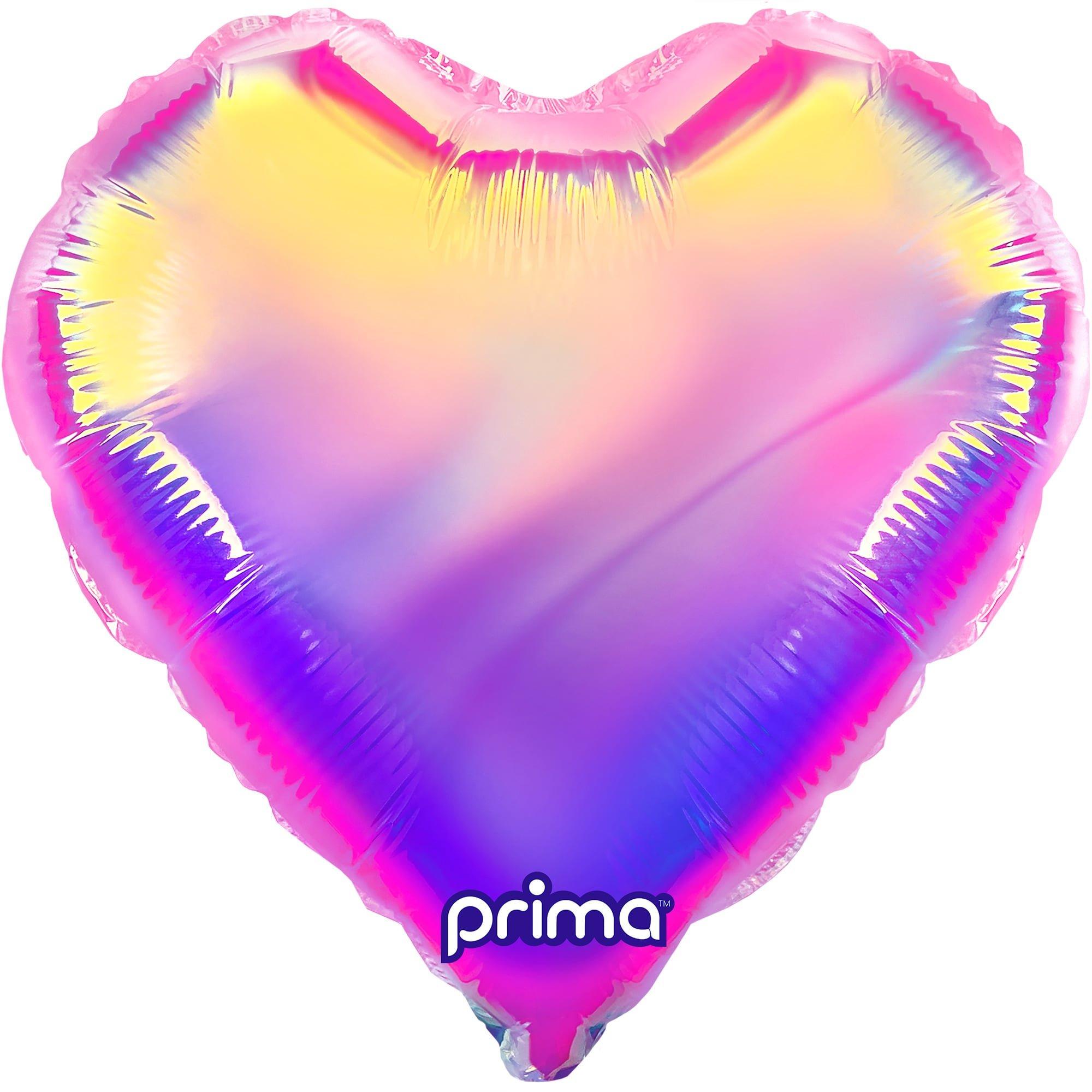 18in Pink Iridescent Heart Foil Balloon
