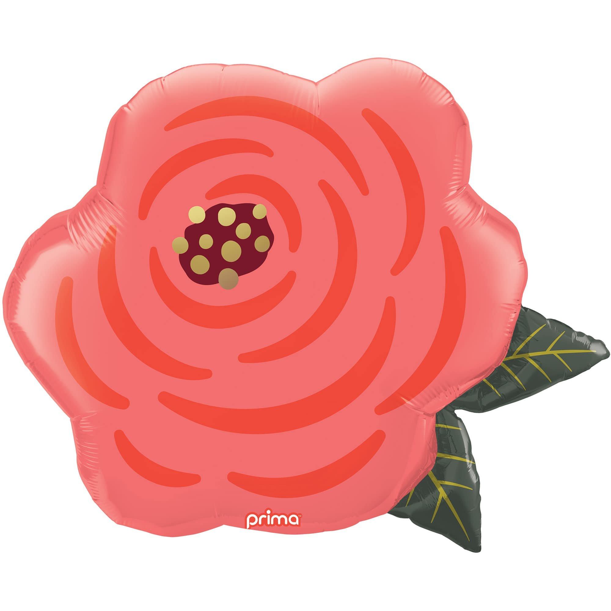 24in Coral Flower Foil Balloon