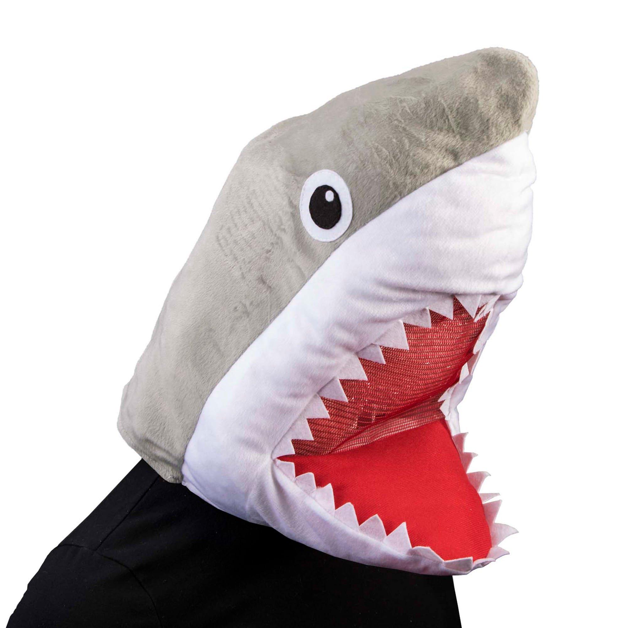 Adult Shark Mascot Head Costume Mask