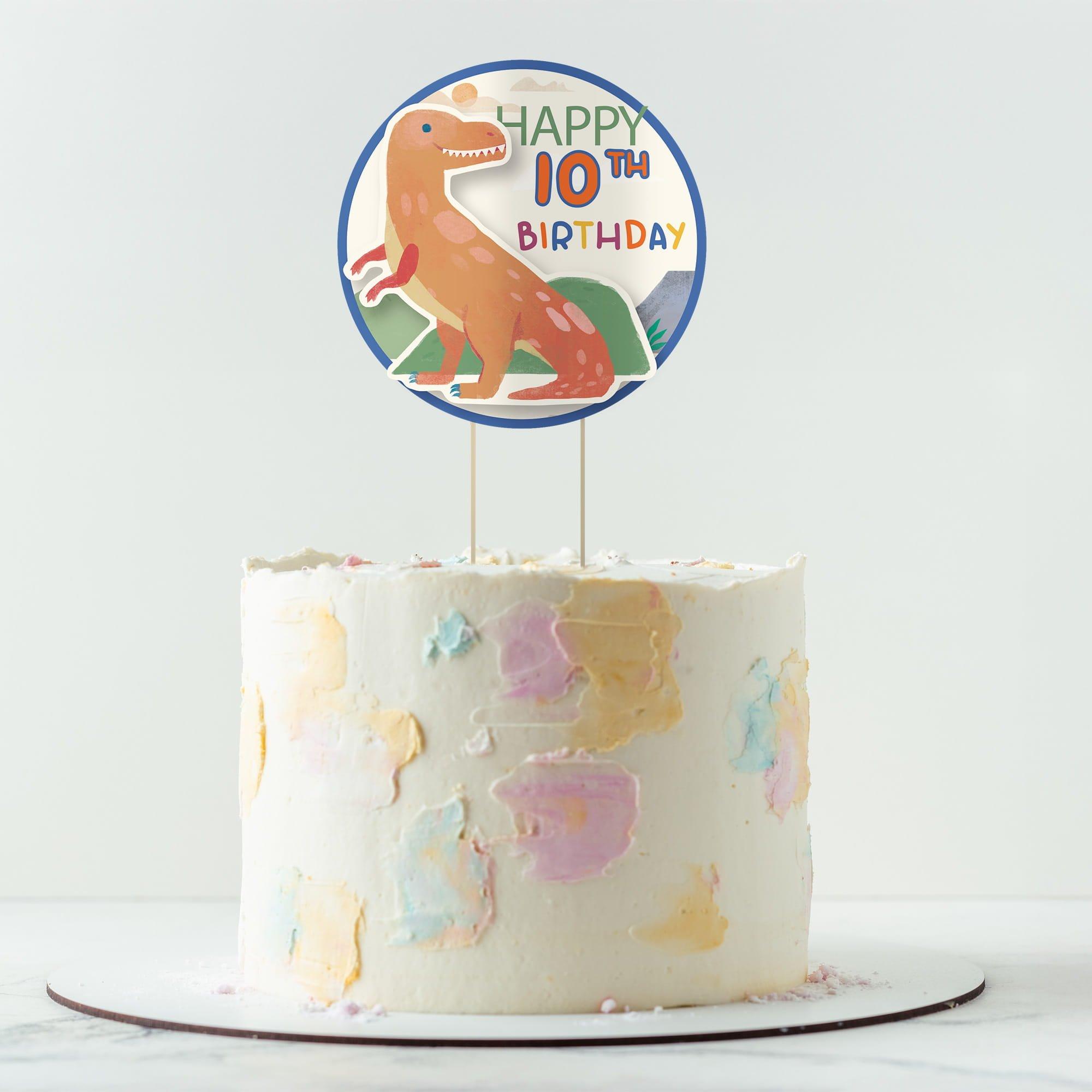 Diggin Dino Personalized Cake Topper