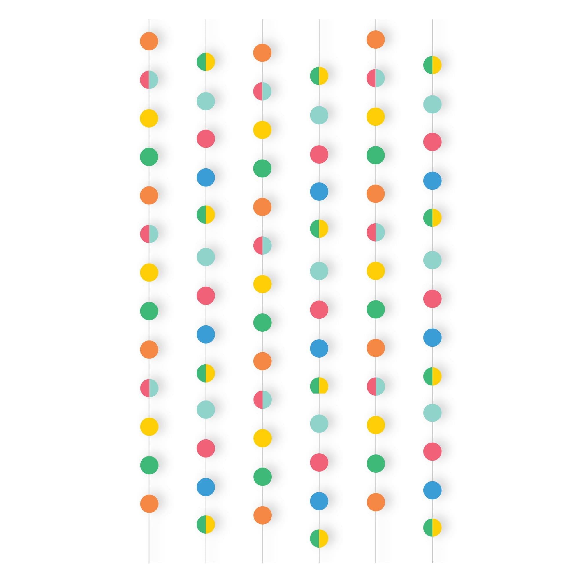 Colorful Collage Hanging Decorations, 6pc