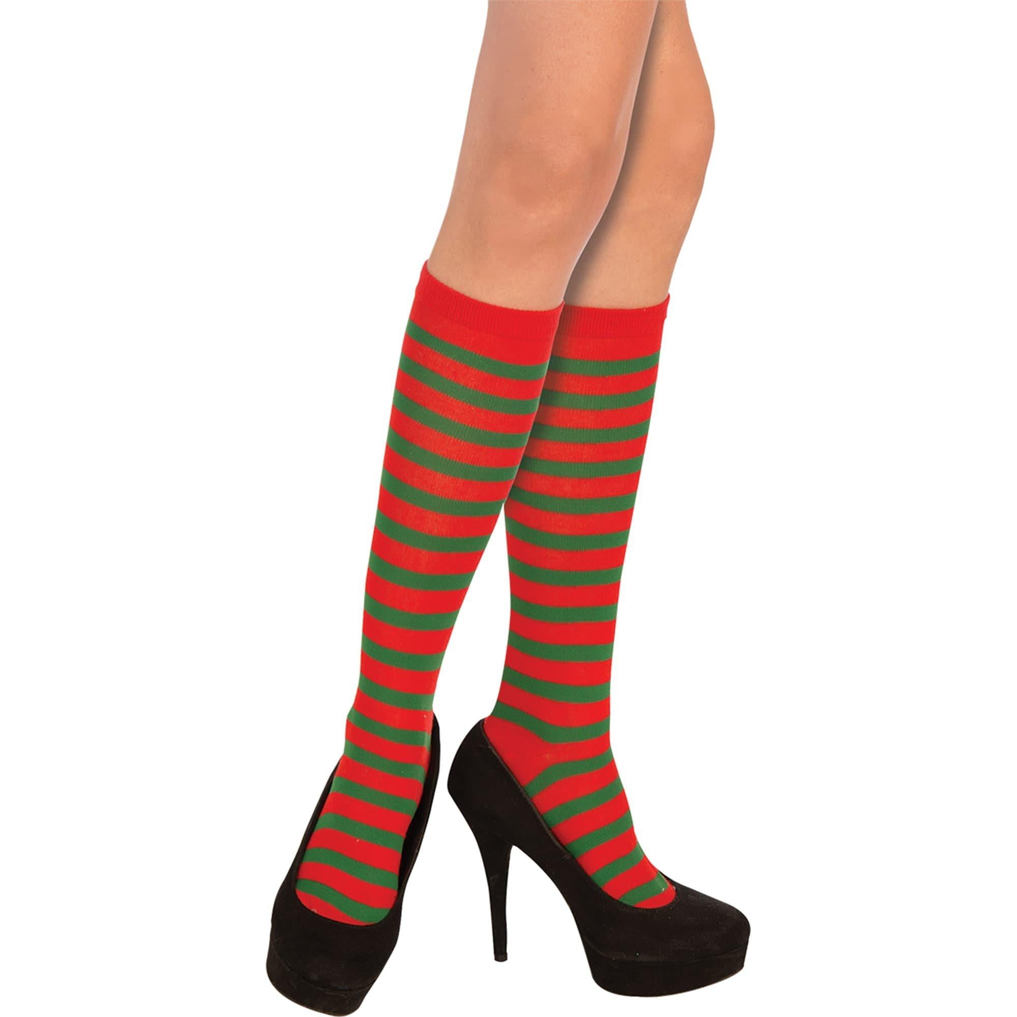 Green/Red Striped Socks