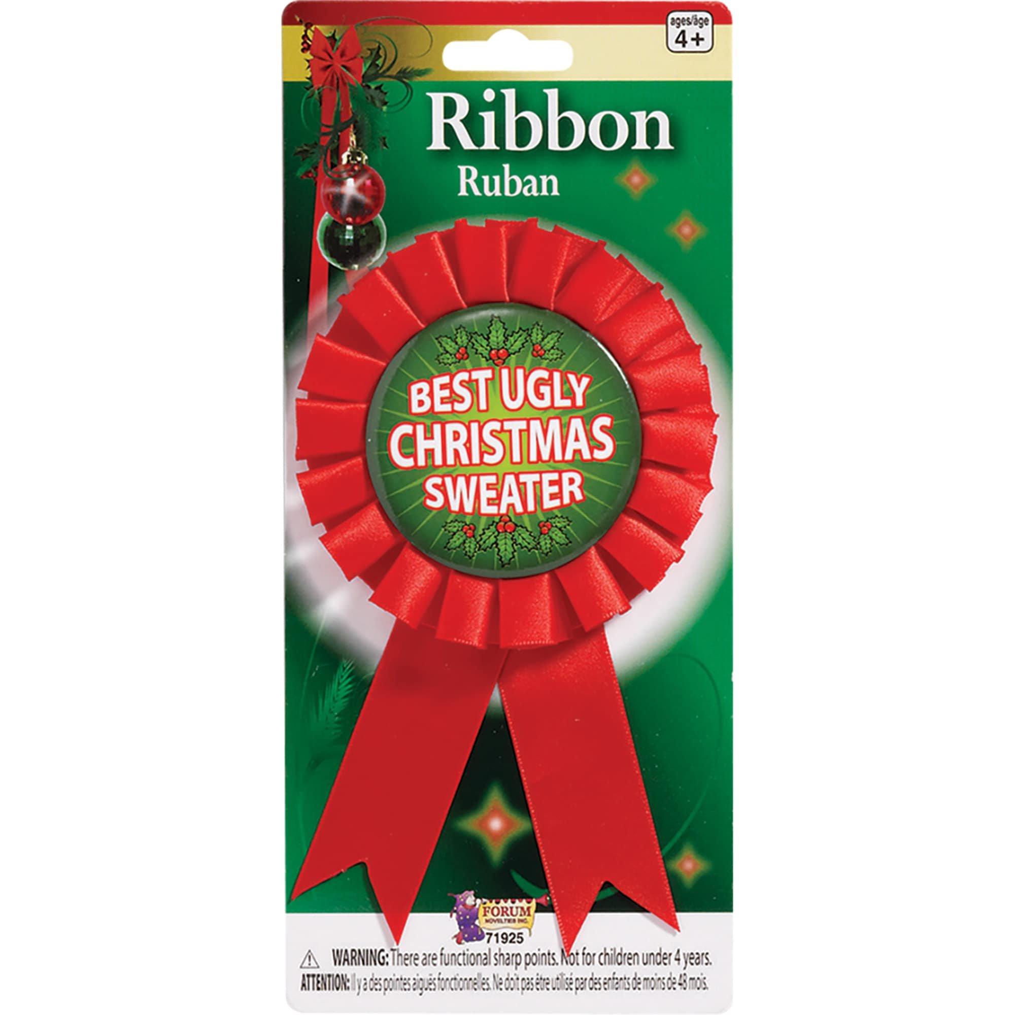 Ugliest Chrismas Sweater Award Ribbon