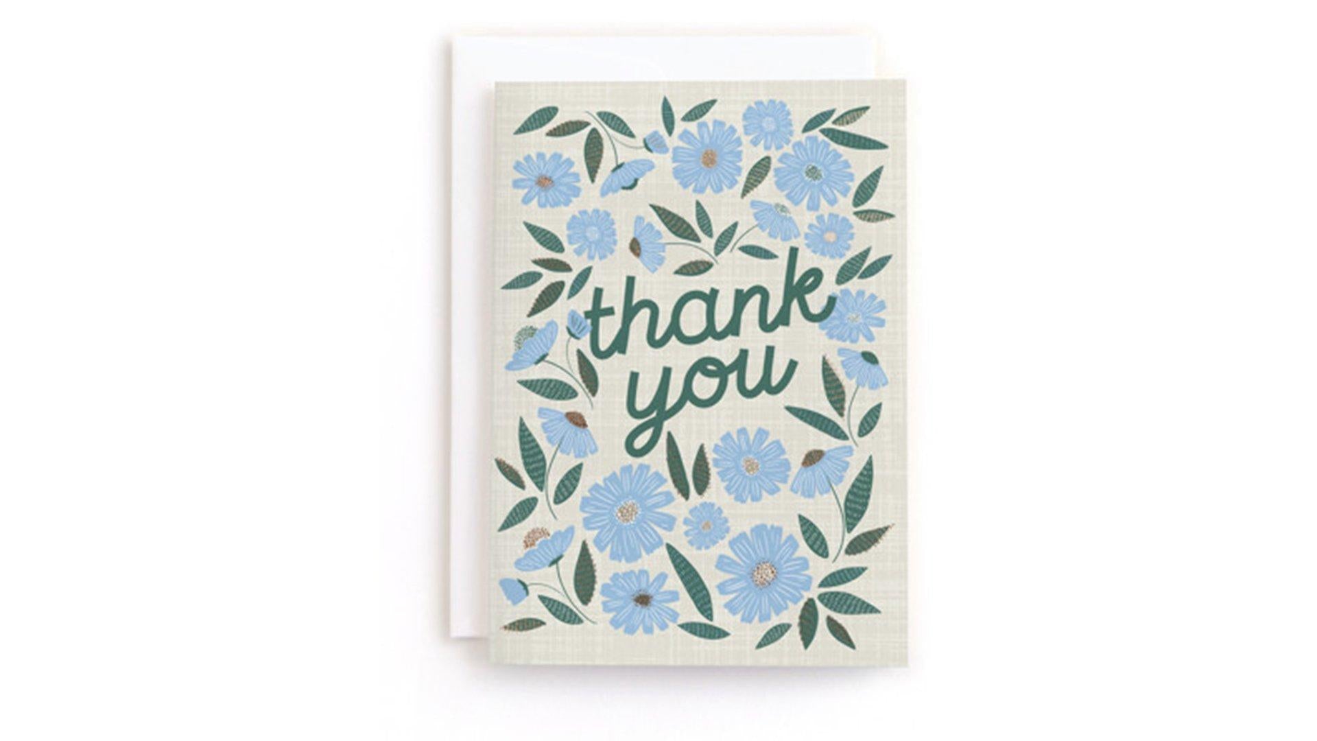 Minted Daisy Thank You Card