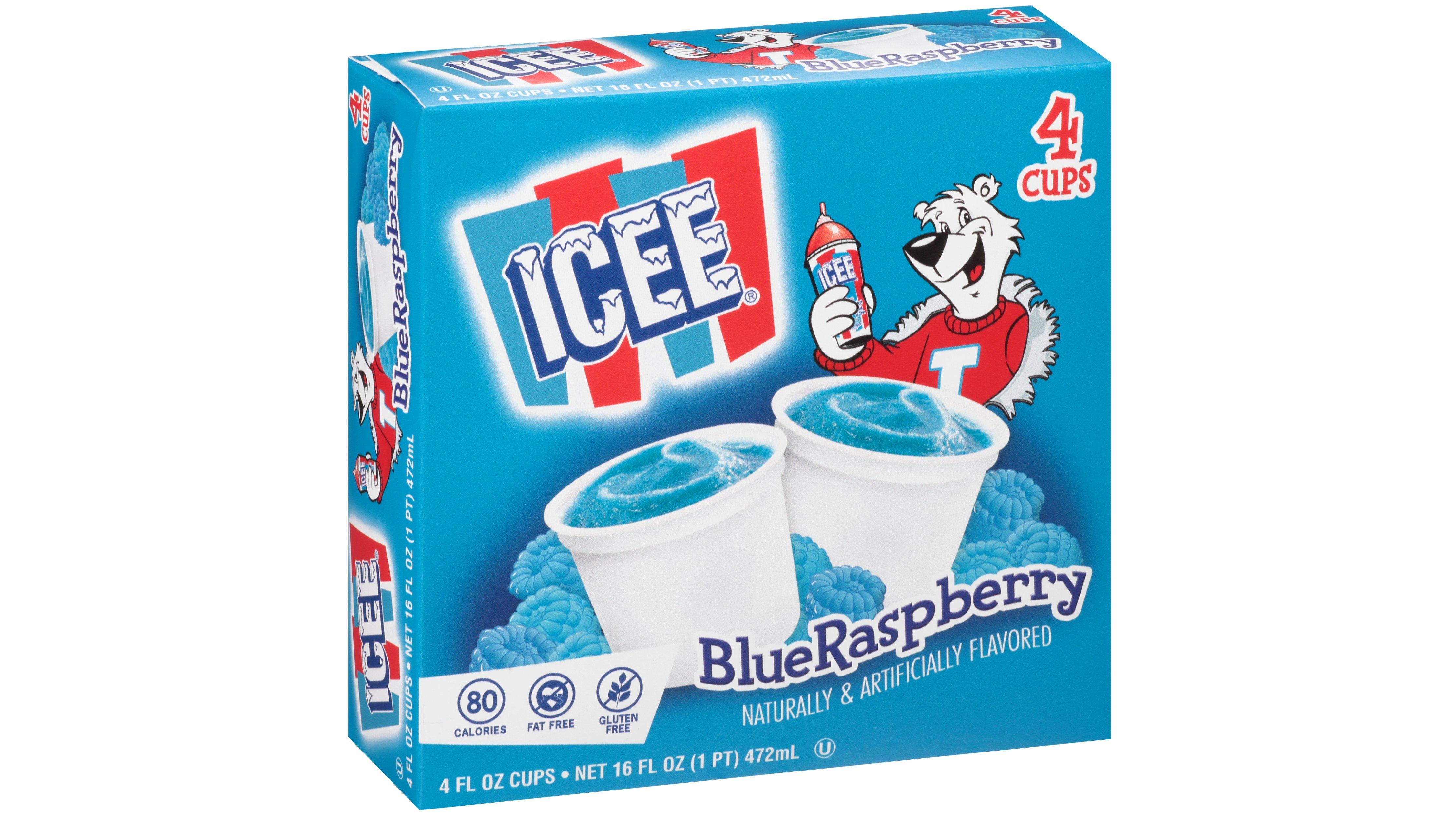 Icee Cups Blue Raspberry (4 oz x 4 ct)