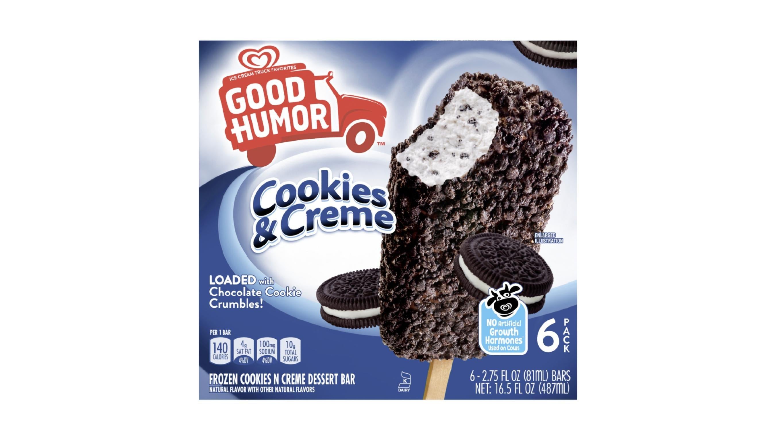 Good Humor Ice Cream Bars Cookies & Creme (2.75 oz x 6 ct)