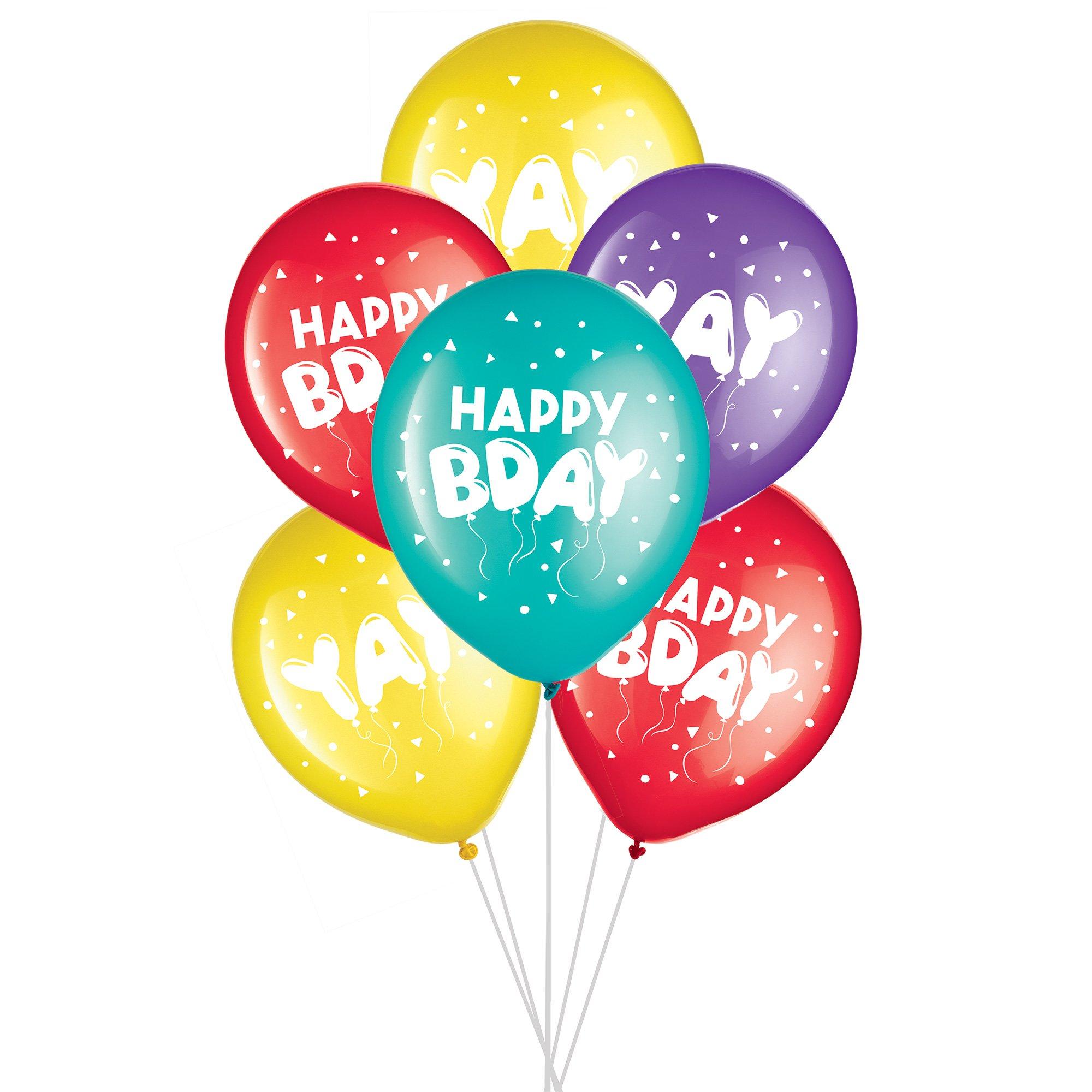 Birthday Celebration Latex Balloons, 15ct