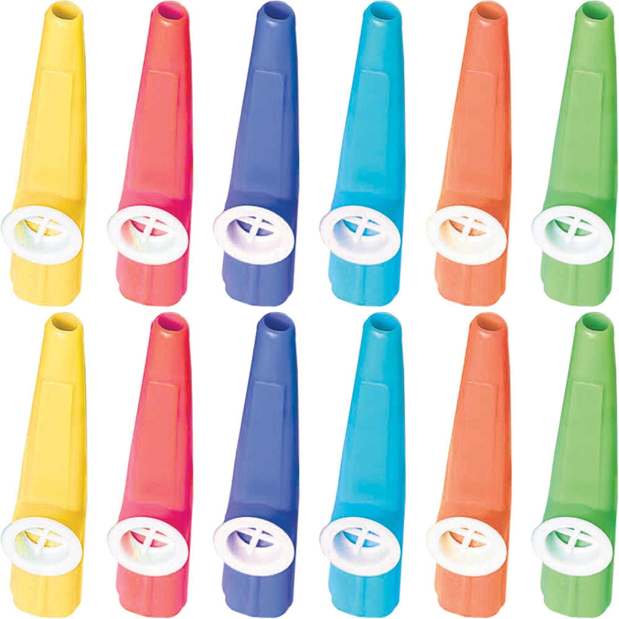 Kazoos 12ct ?C Colorful Plastic Kazoos Party Favors