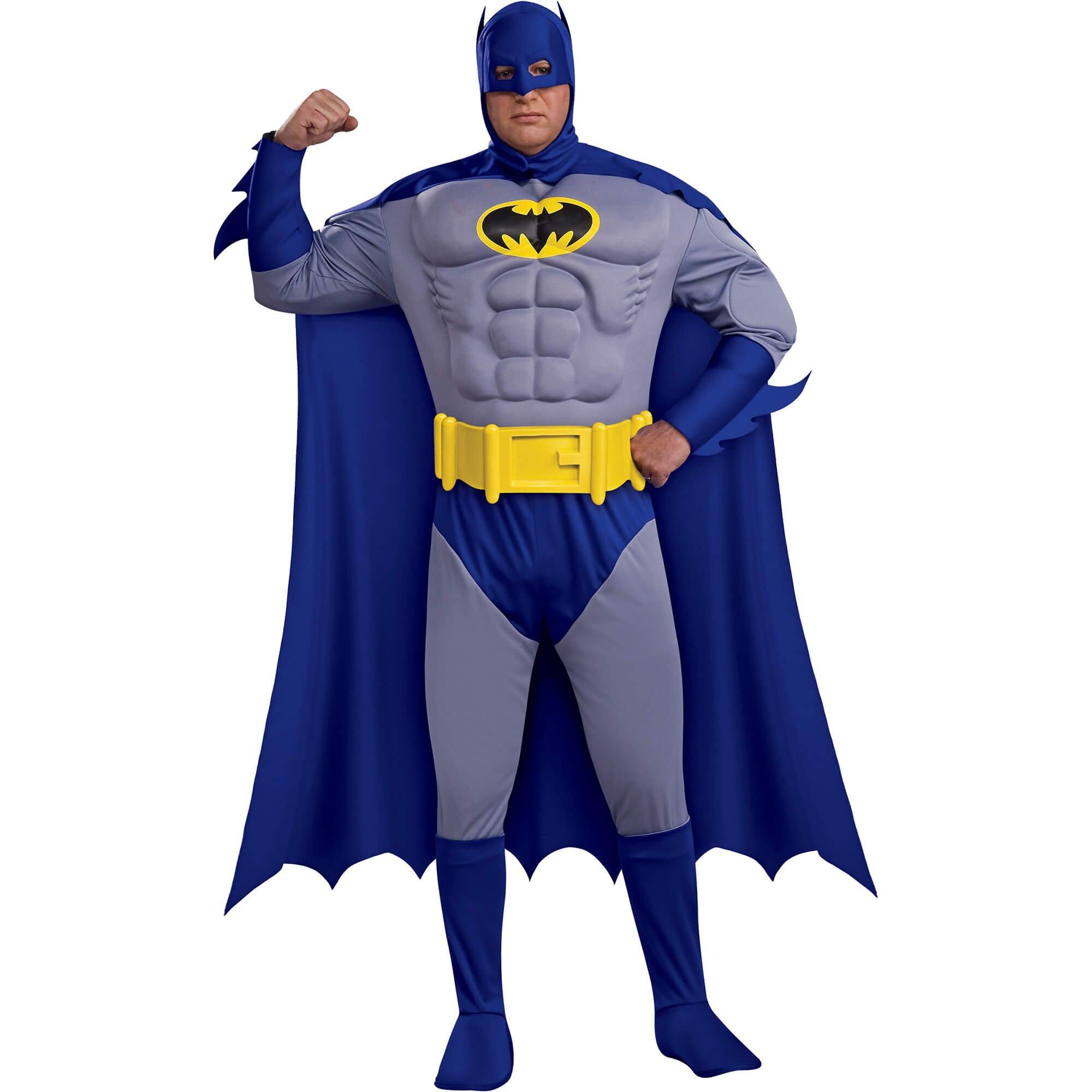 Men's Big and Tall The Brave And The Bold Muscle Chest Batman Costume