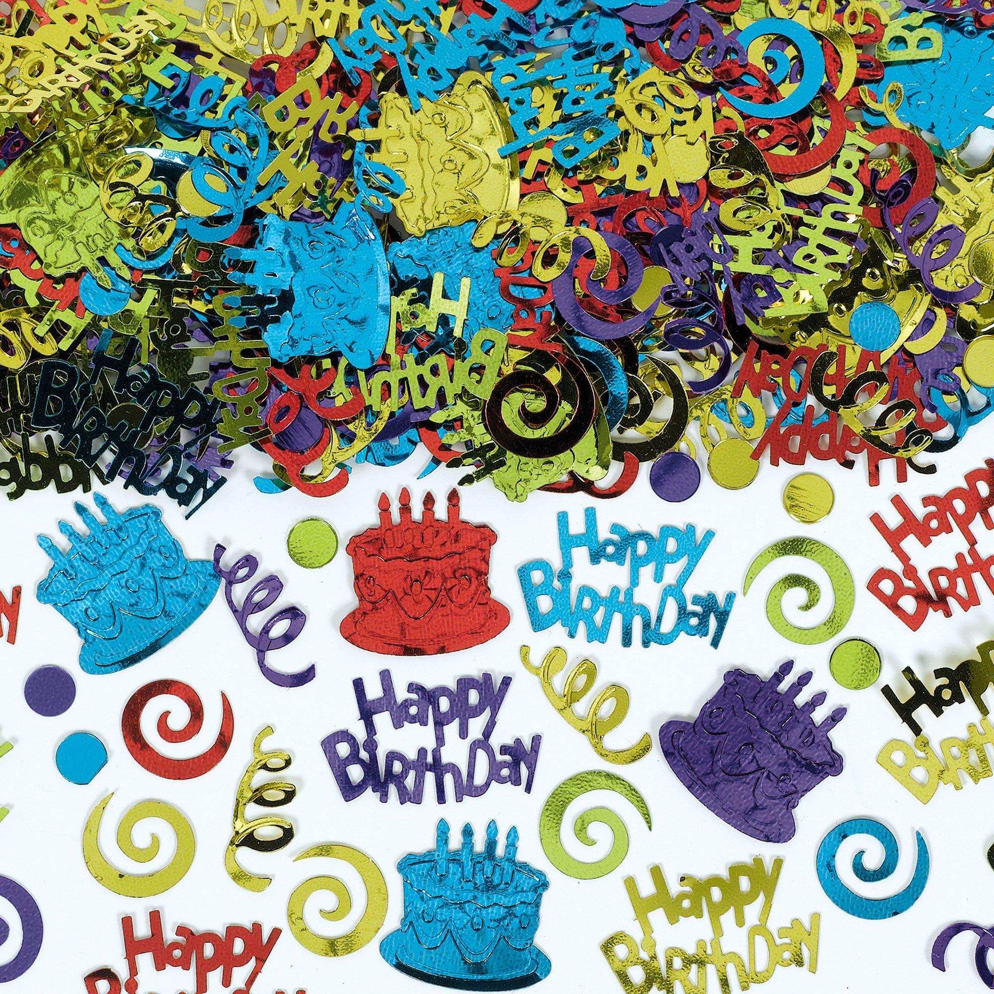 Multicolor Happy Birthday Confetti, 2.5oz