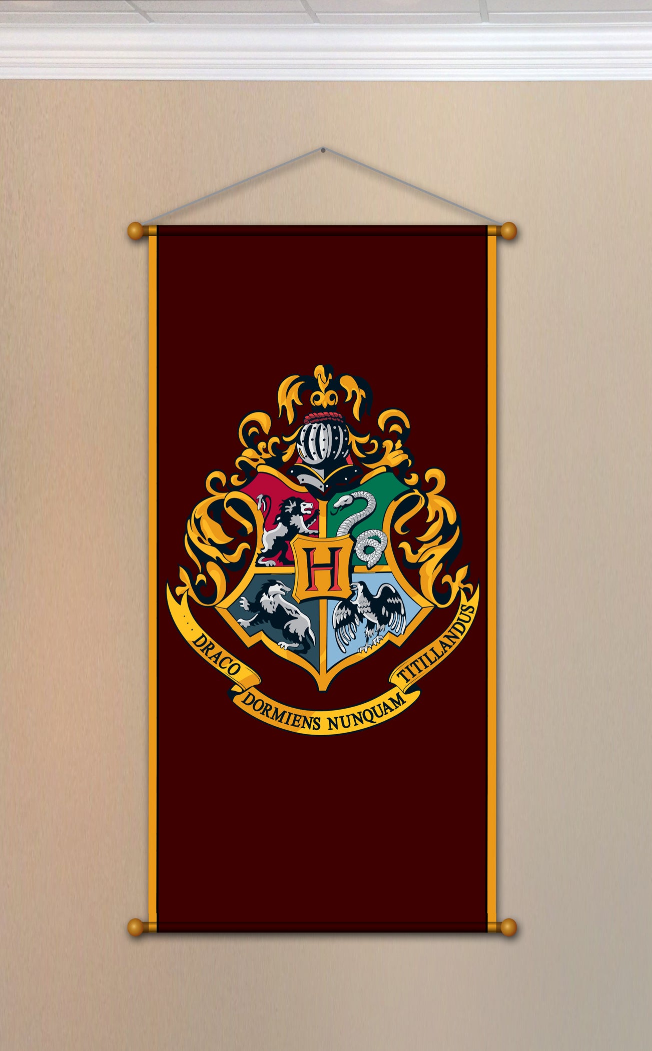 33-inch Harry Potter Hogwarts Crest Hanging Banner Decoration