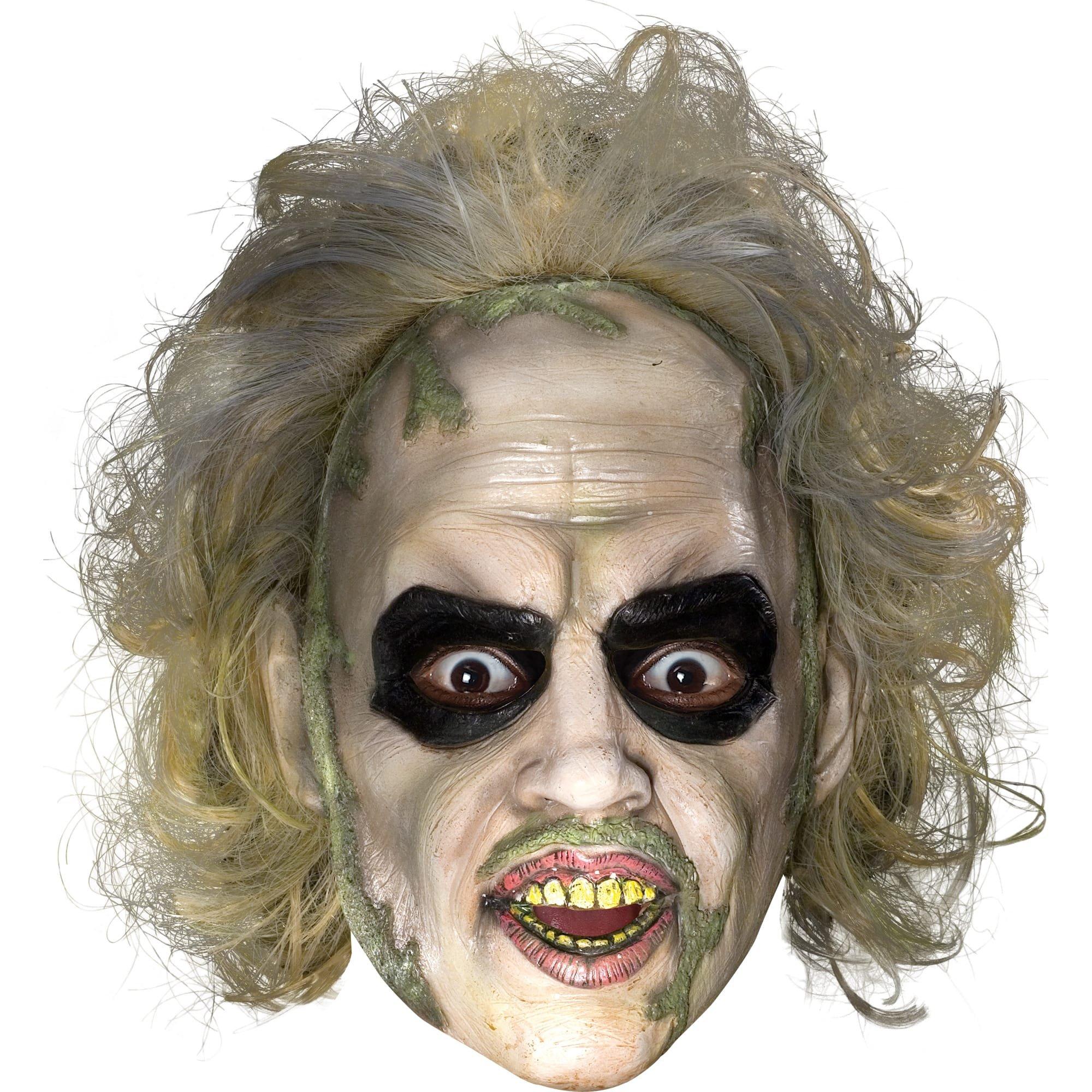 Adult Beetlejuice Vinyl 3/4 Mask with Hair