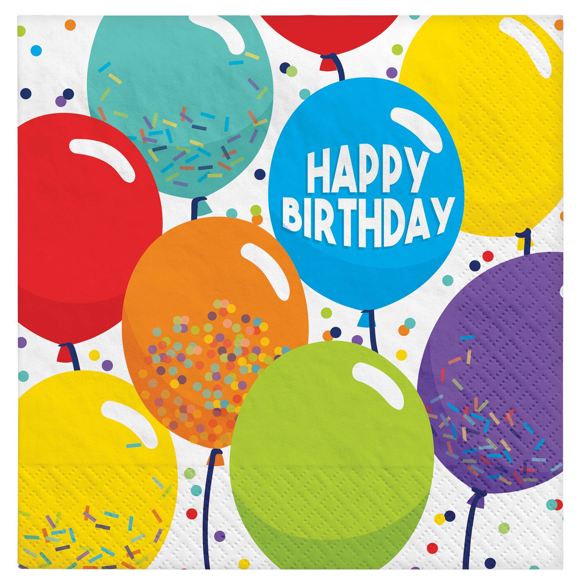 Balloon Birthday Celebration Lunch Napkins 16ct