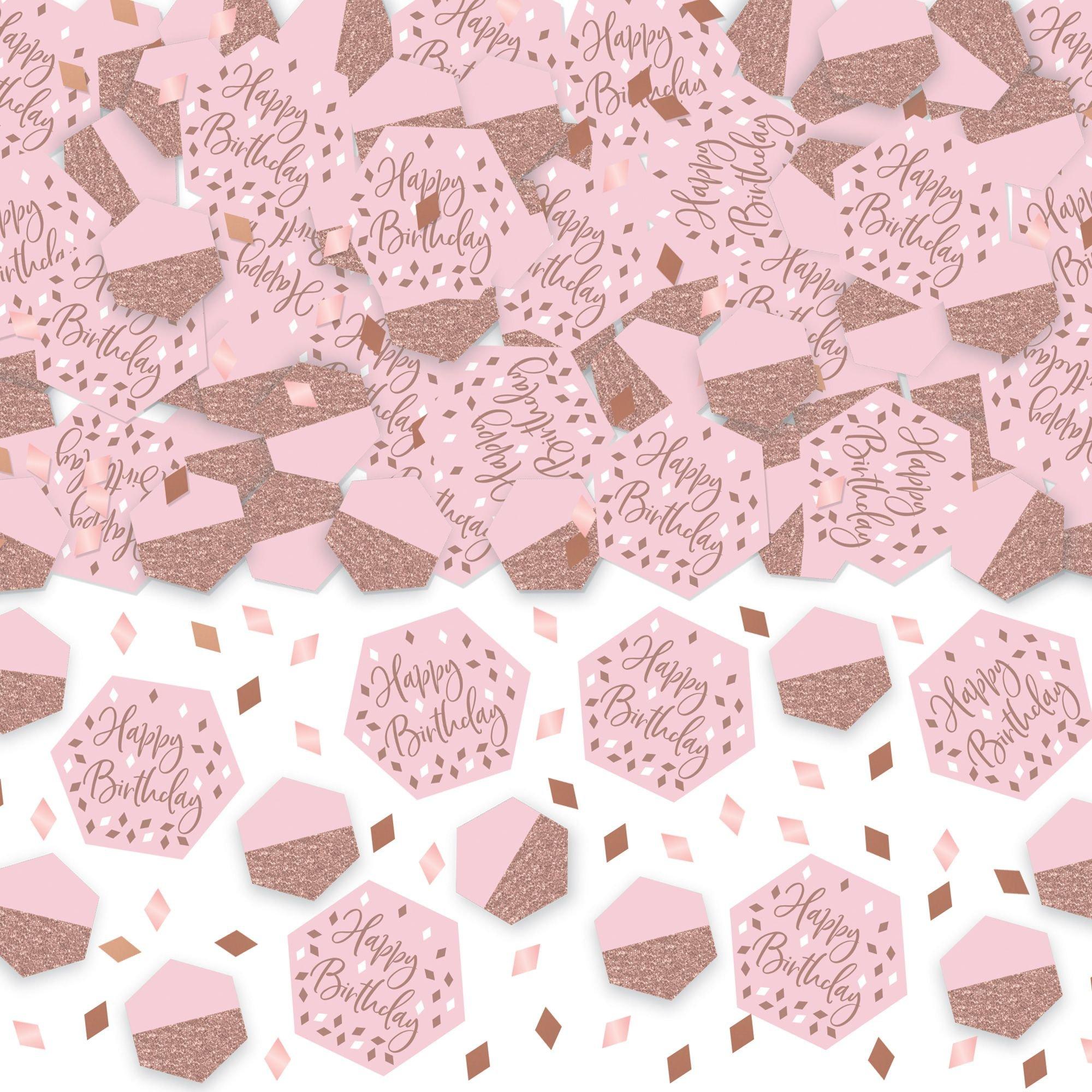 Metallic Blush Birthday Confetti, 2.5oz Foil Mix