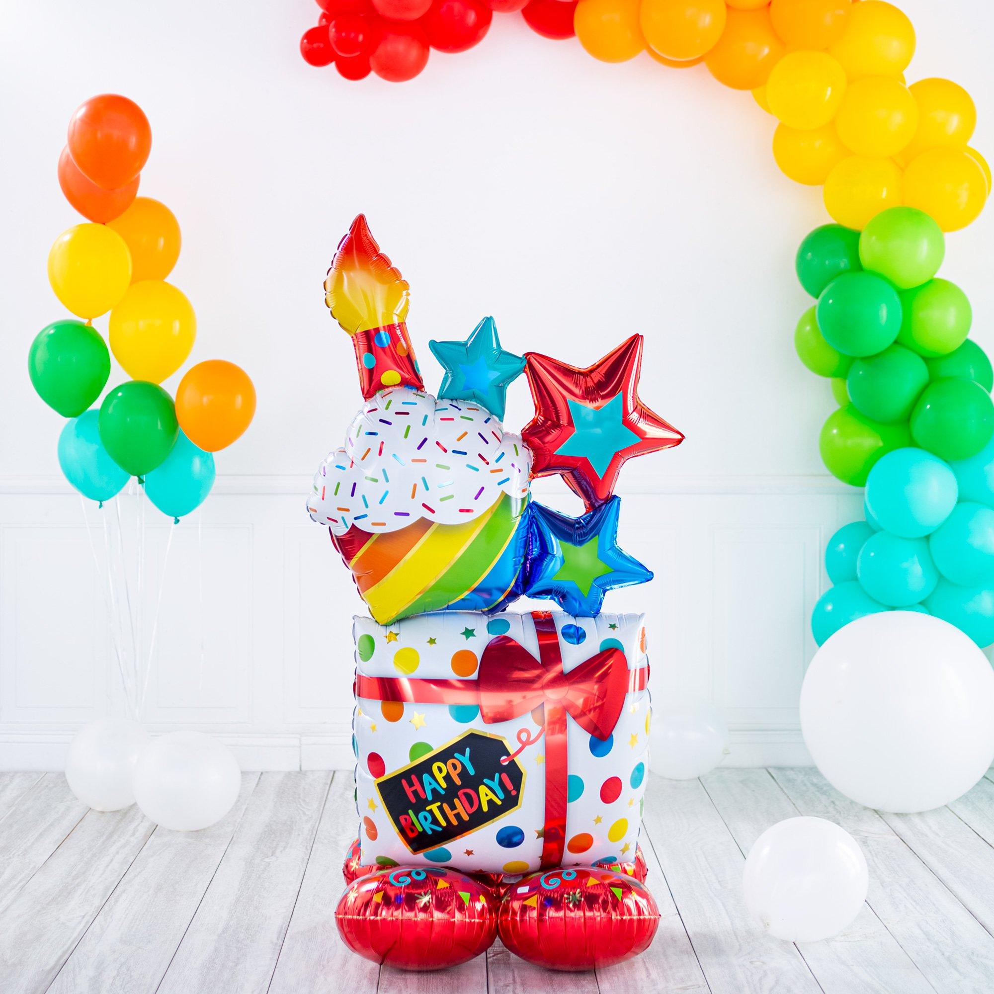AirLoonz? Stacked Birthday Icons Balloon, 55in