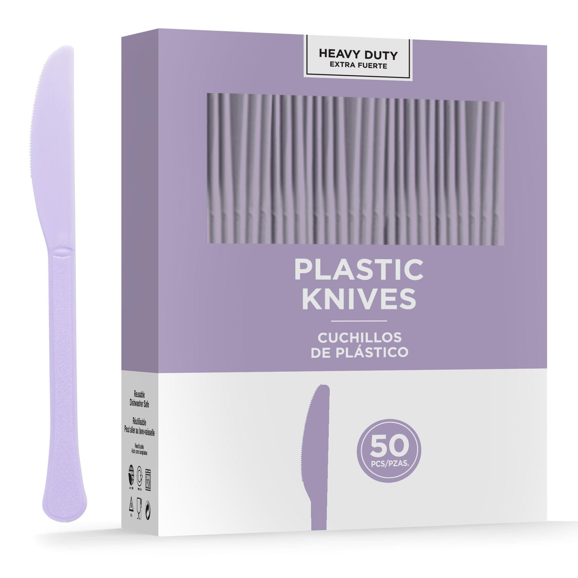 Lavender Heavy-Duty Plastic Knives, 50ct