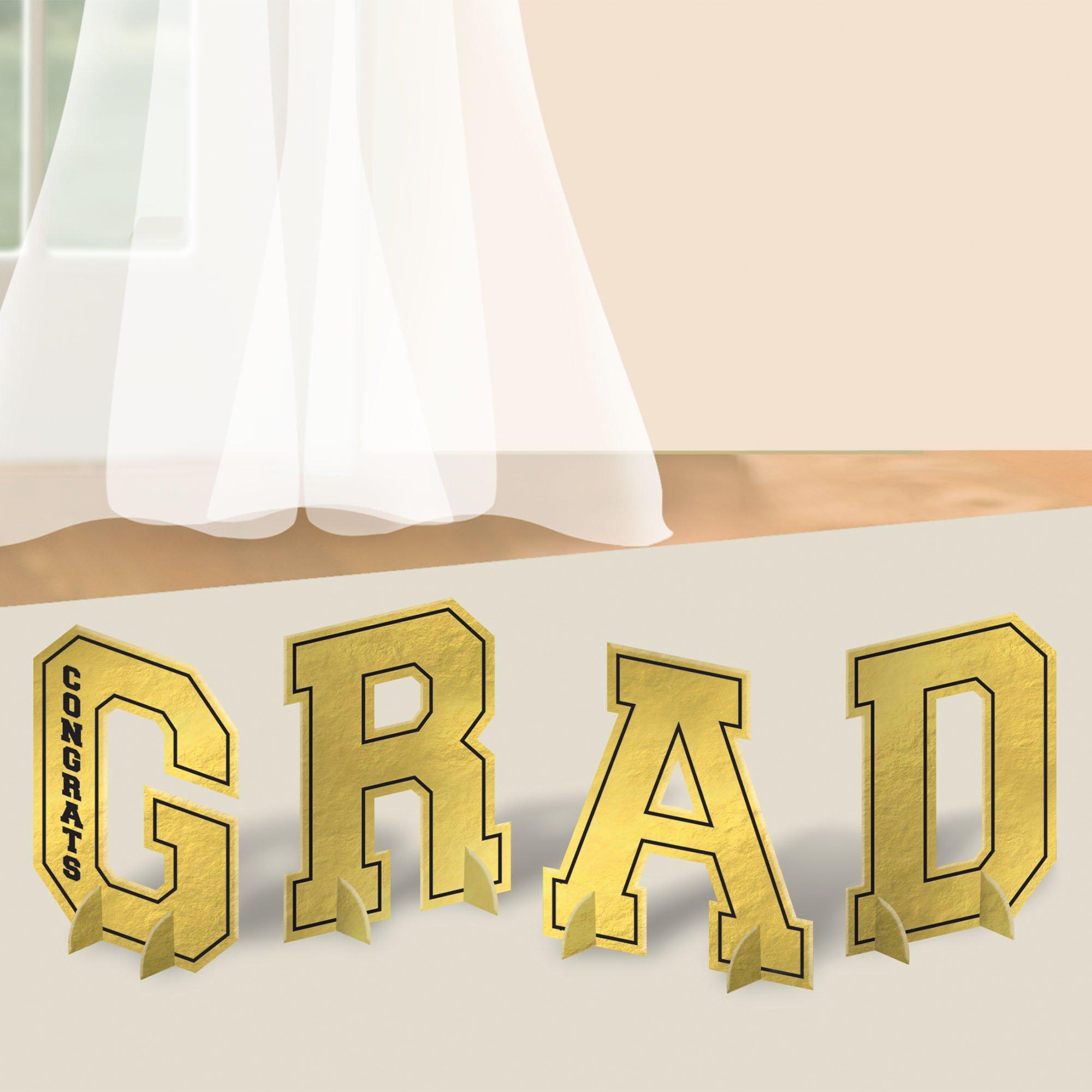 Metallic Best Is Yet to Come Grad Cardstock Centerpiece Kit, 6.5in x 9in, 4pc
