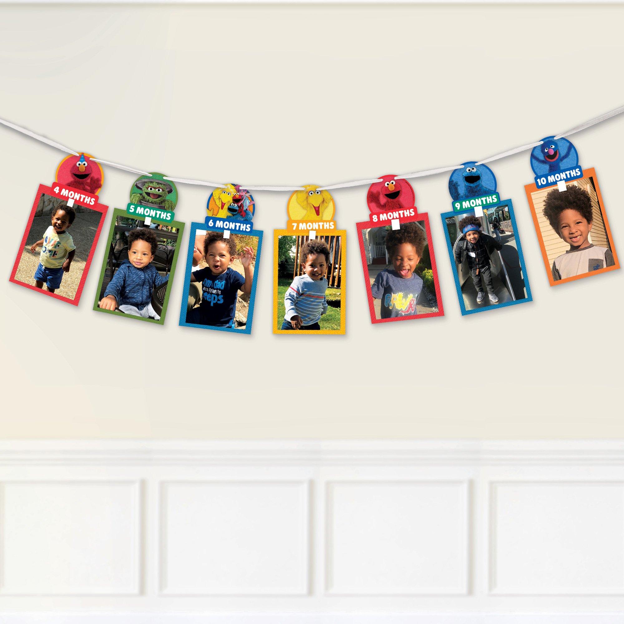 Everyday Sesame Street 13-Picture Cardstock Photo Garland Kit, 12ft, 42pc