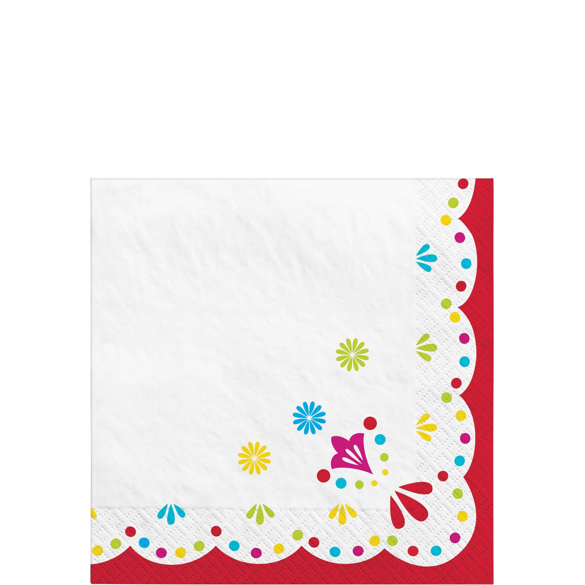 Fiesta Viva la Party Paper Beverage Napkins, 5in, 40ct
