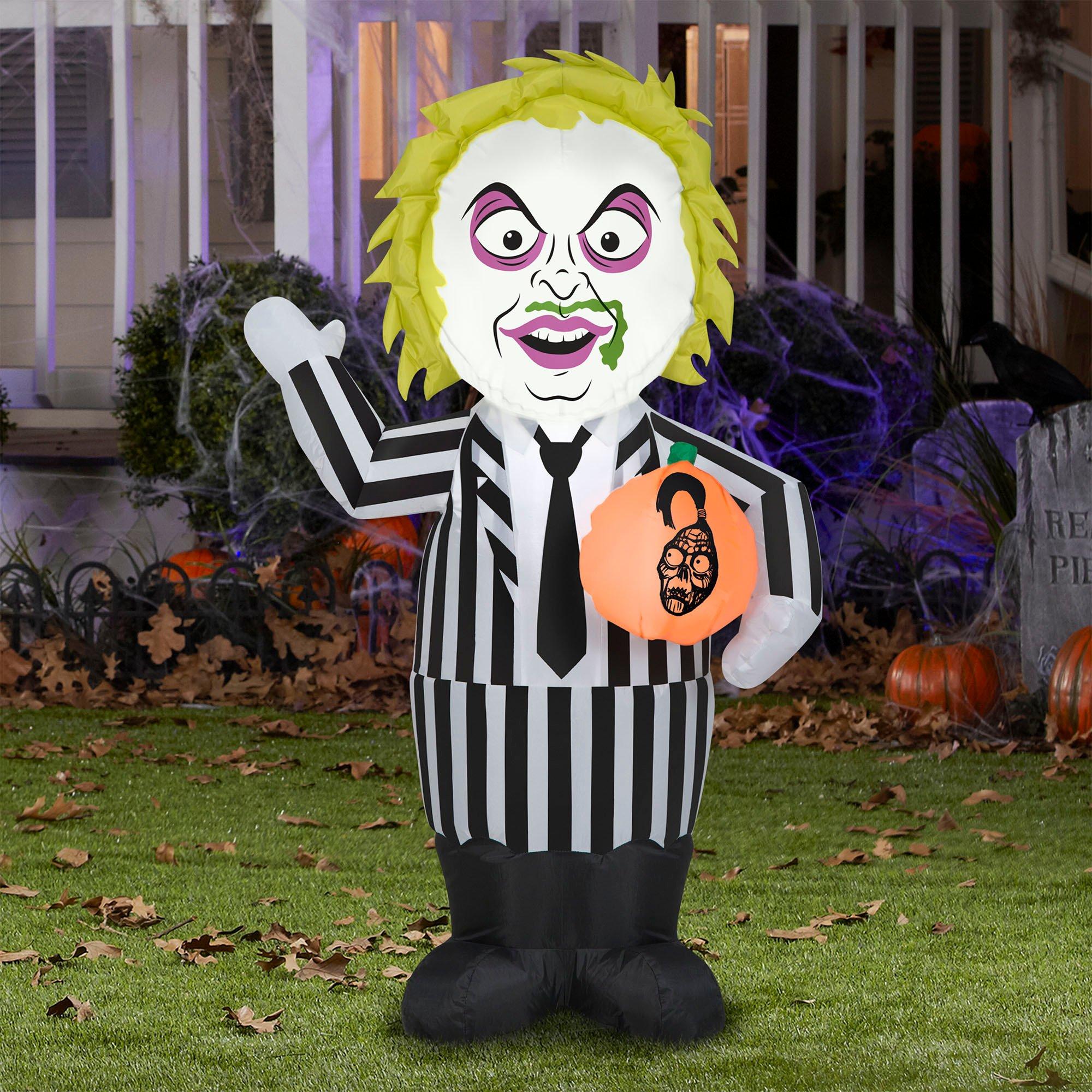 3.5 Foot Beetlejuice Light Up Halloween Inflatable Lawn Decoration