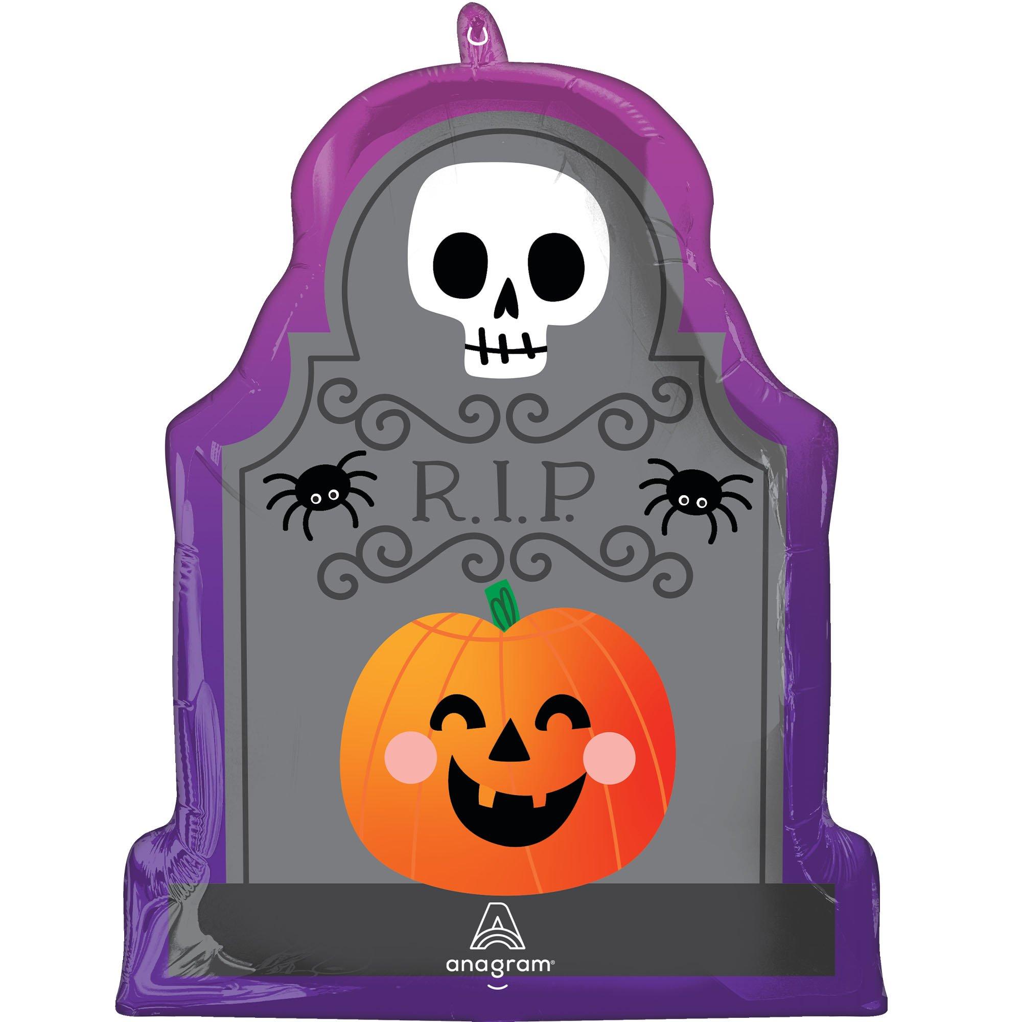 Halloween Tombstone Foil Balloon, 15in x 18in