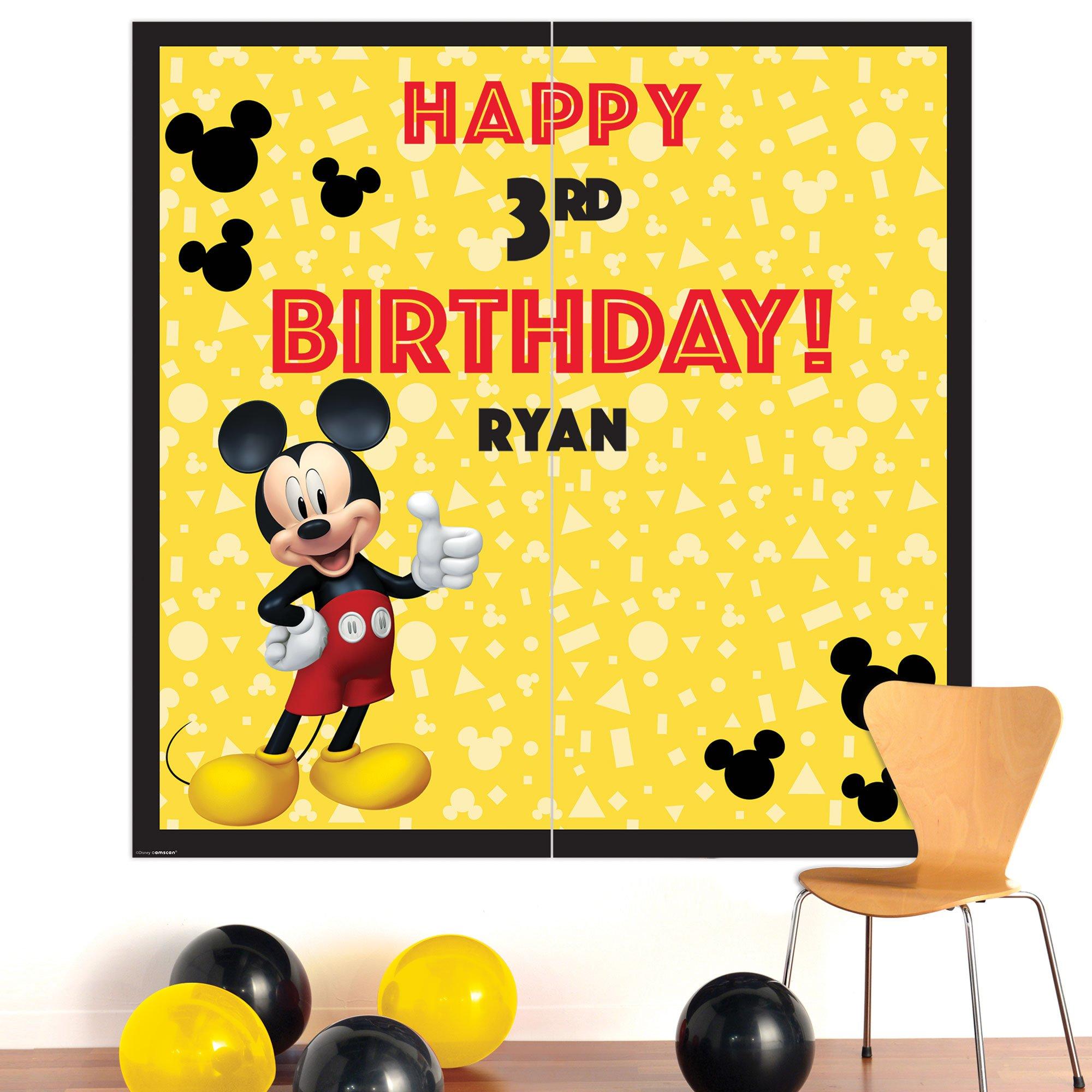 Customizable Mickey Mouse Forever Paper Scene Setter, 5.4ft x 5.4ft