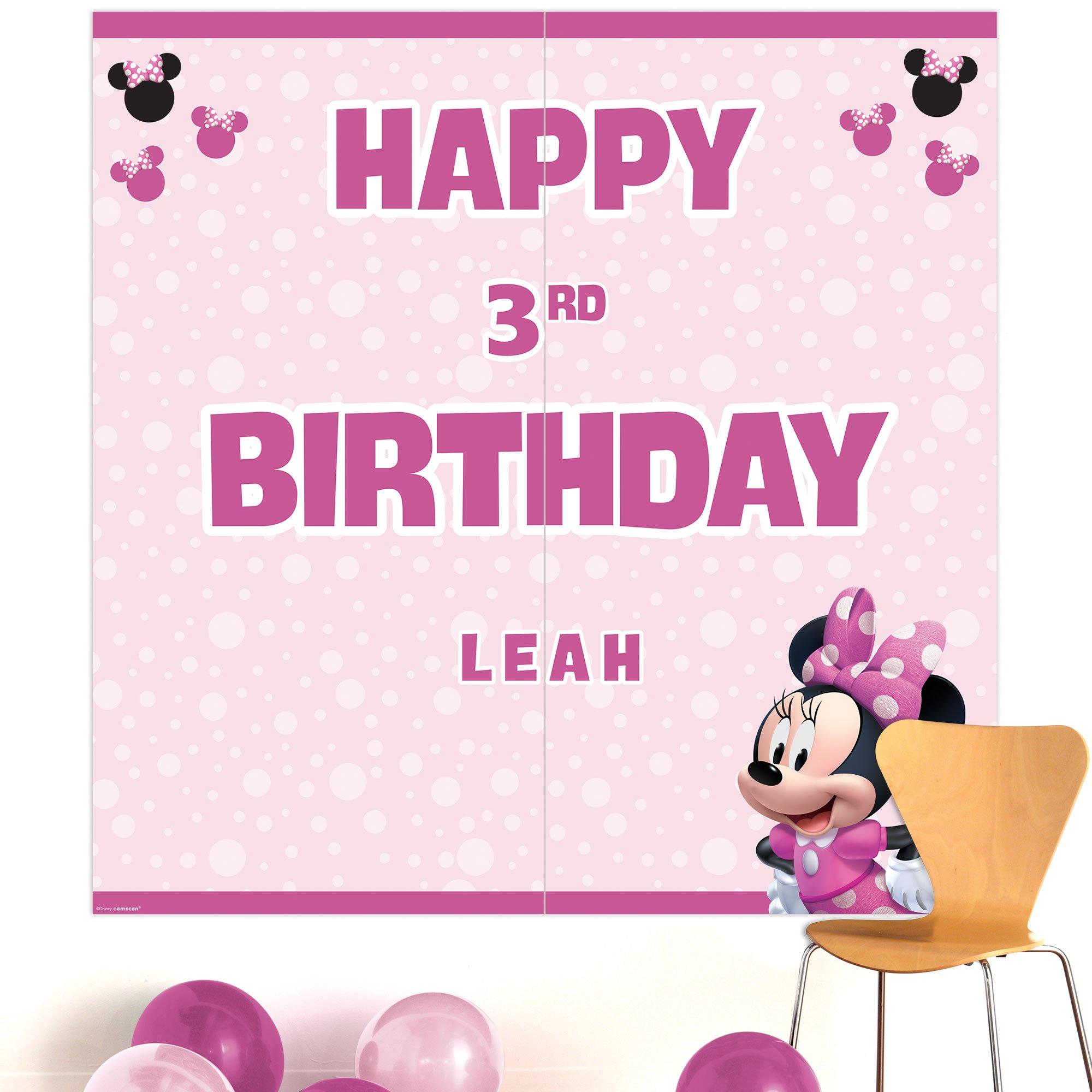 Customizable Minnie Mouse Forever Paper Scene Setter, 5.4in x 5.4in