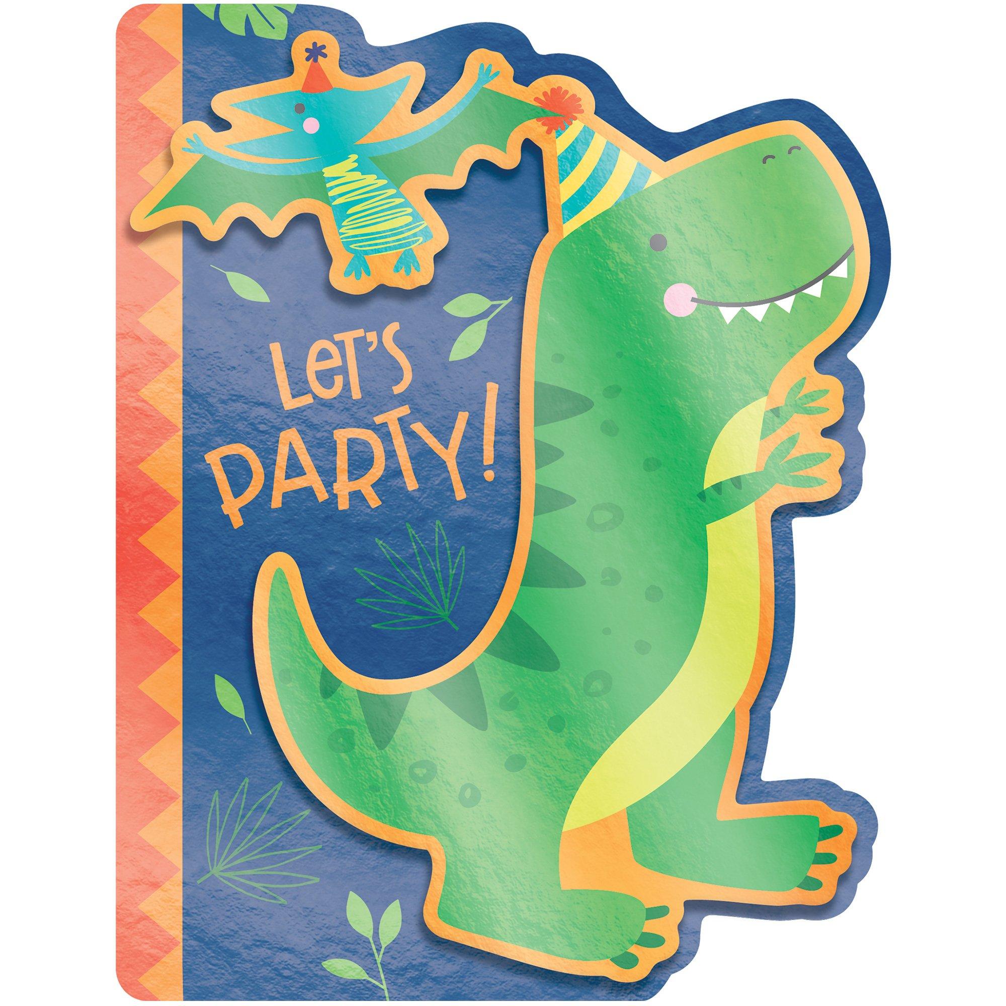 Dino-Mite Let??s Party Invitations, 8ct