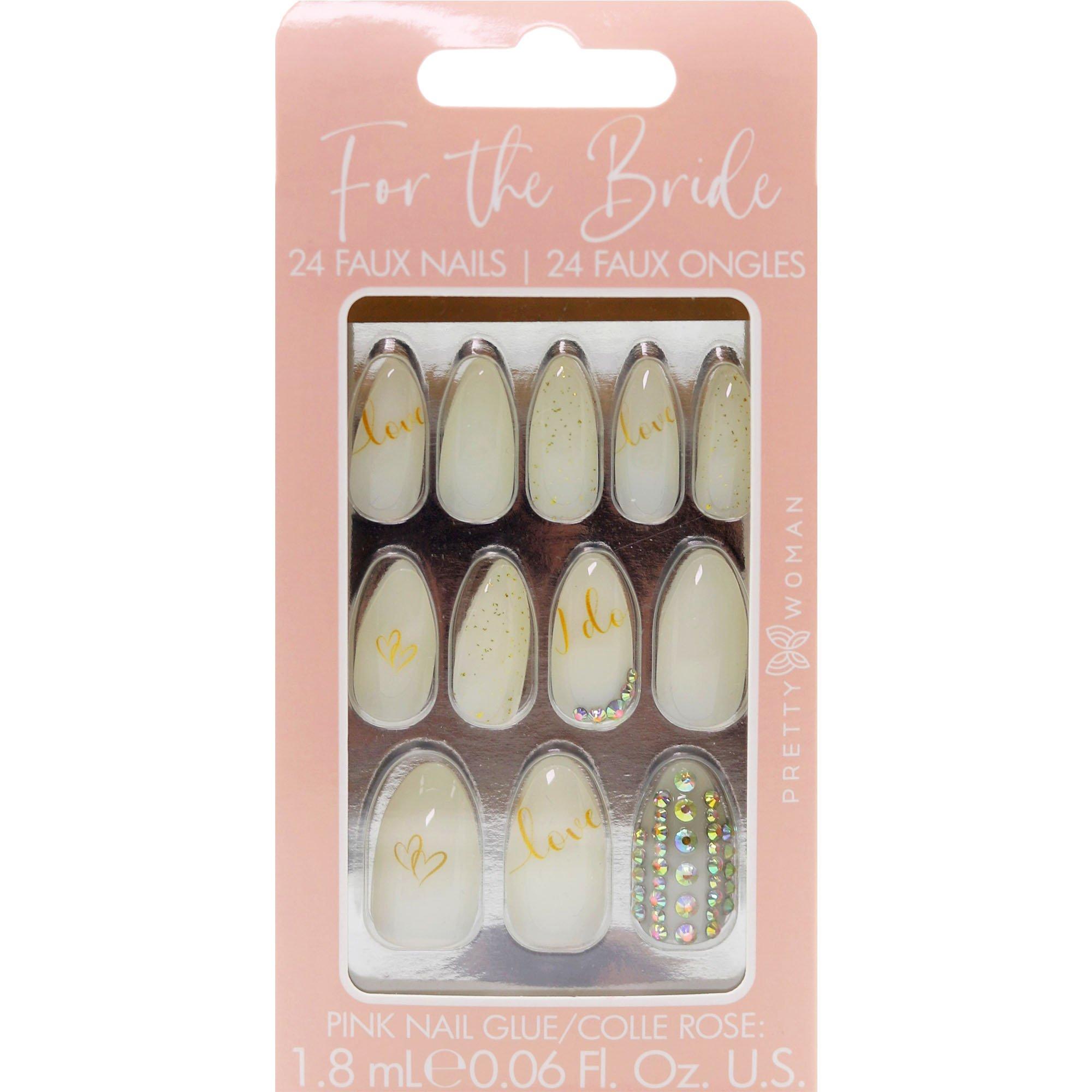 Bride to Be Faux Nail Set, 24pc