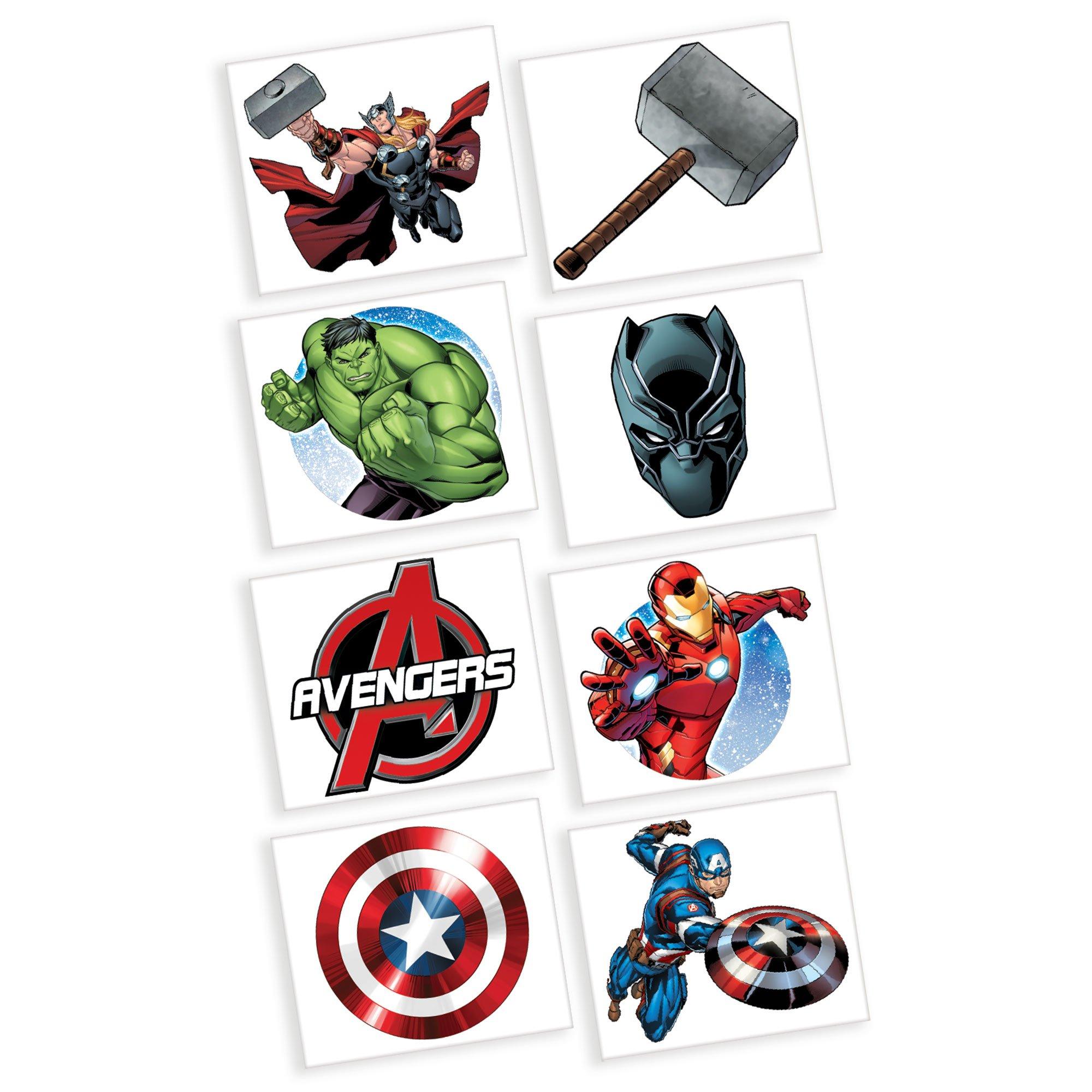 Marvel Powers Unite Temporary Tattoos, 3 Sheets, 24ct