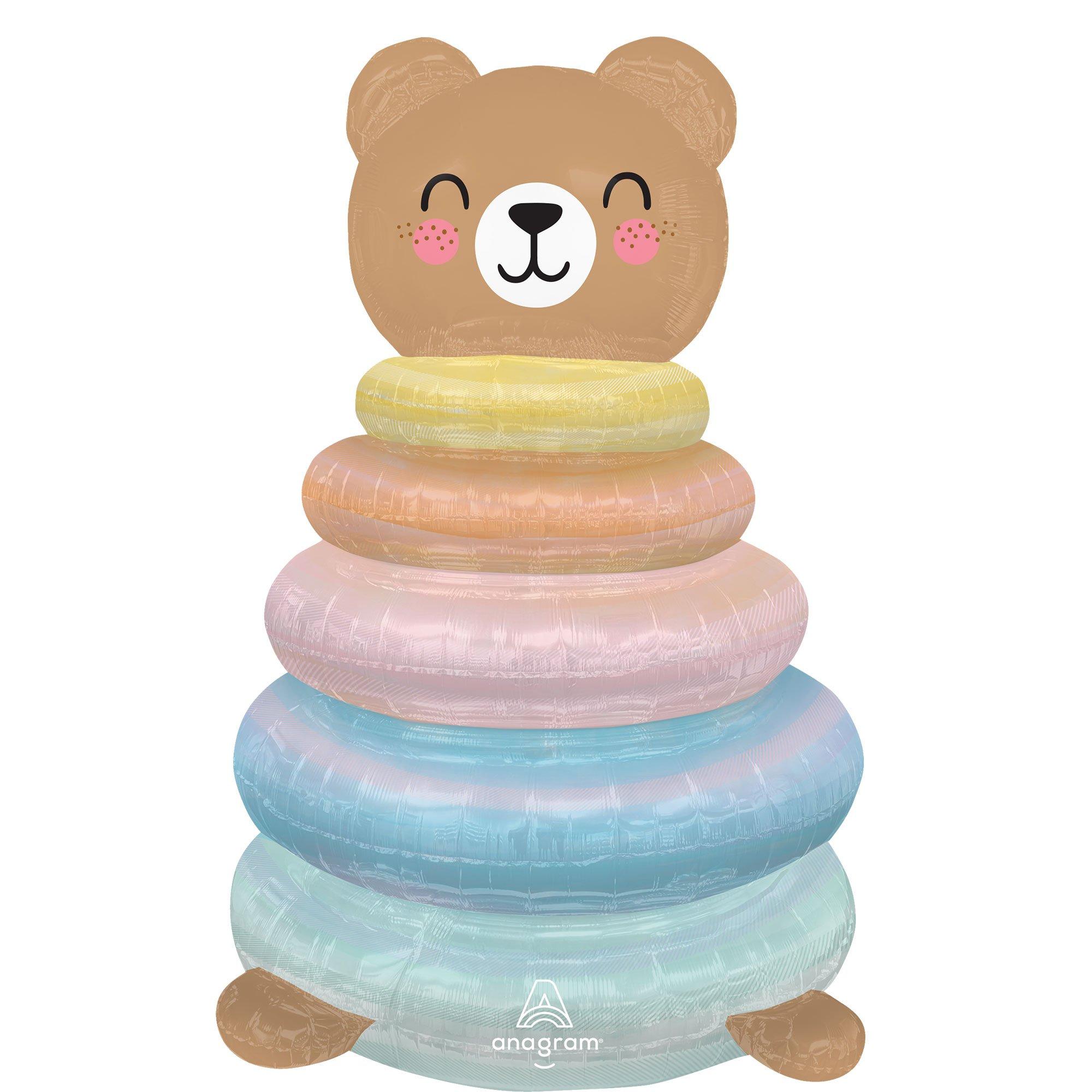 Stackerz? Bear Stacking Rings Foil Balloon, 43in