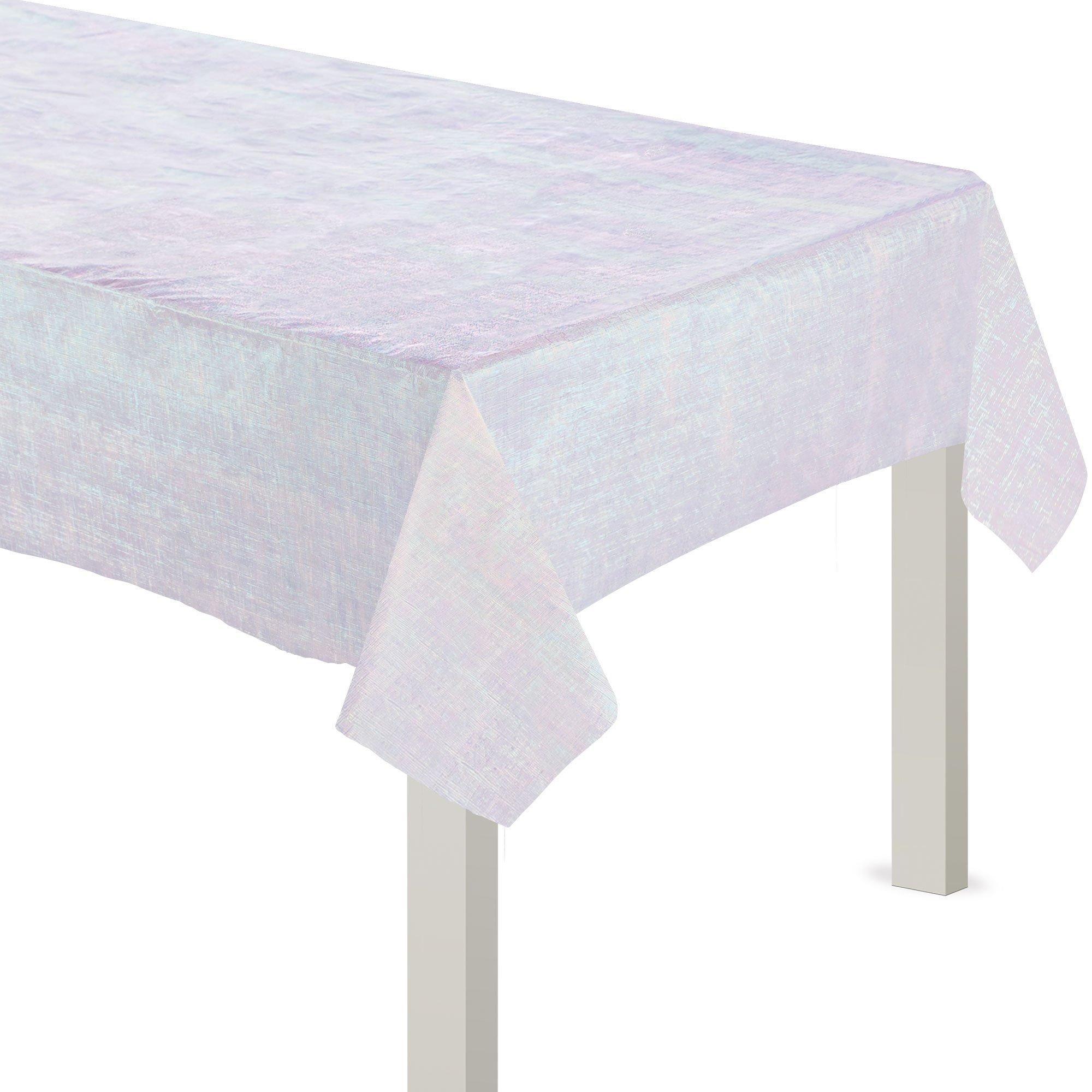 Iridescent Luminous Rainbow Table Cover, 54in x 102in