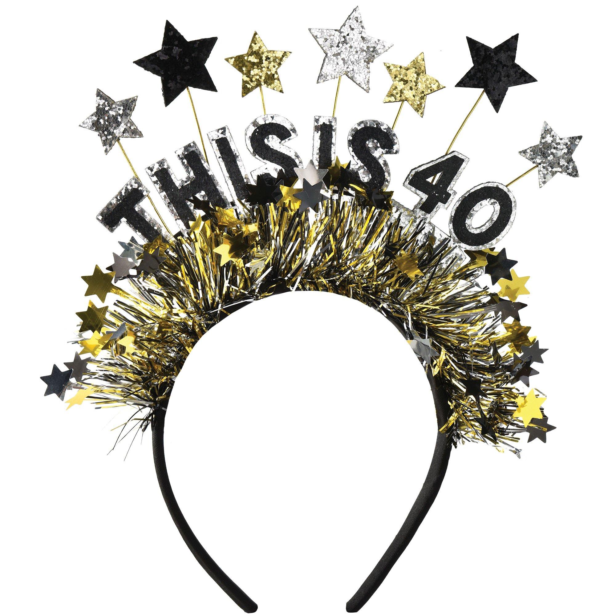 40th Birthday Headband - Sparkling Celebration