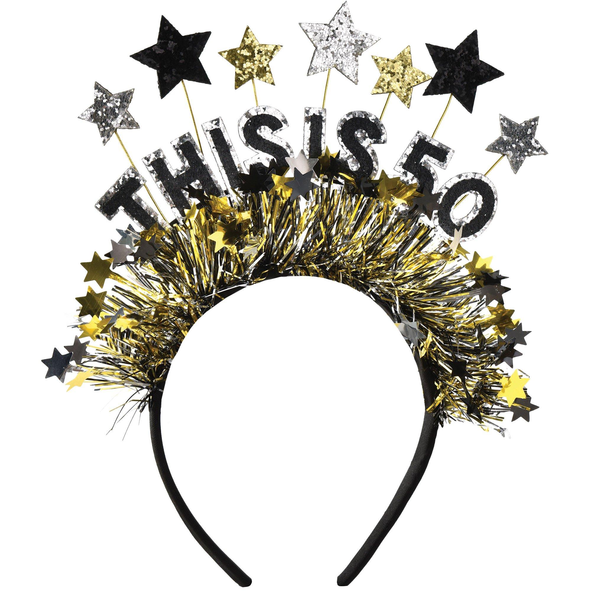 50th Birthday Headband - Sparkling Celebration