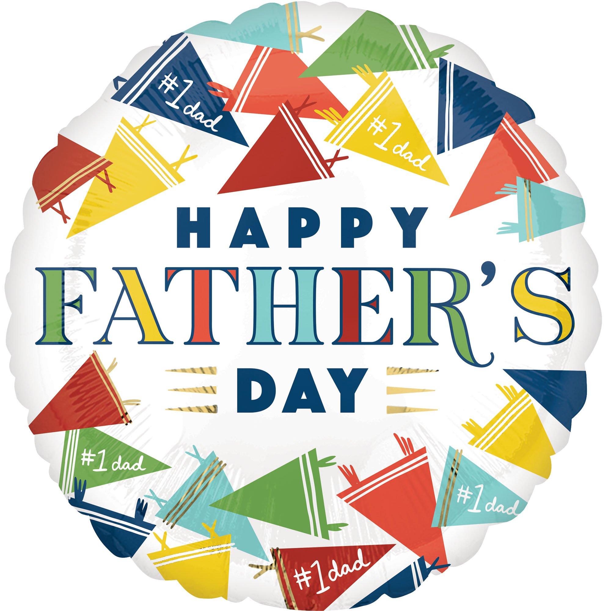 Varsity Dad Happy Father's Day Foil Balloon, 17in