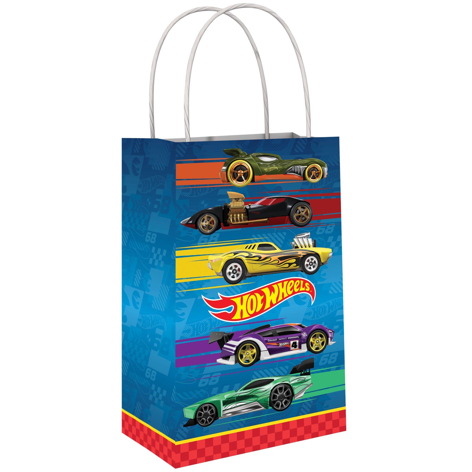 Hot Wheels Kraft Favor Bags, 5.25in x 8.25in, 8ct