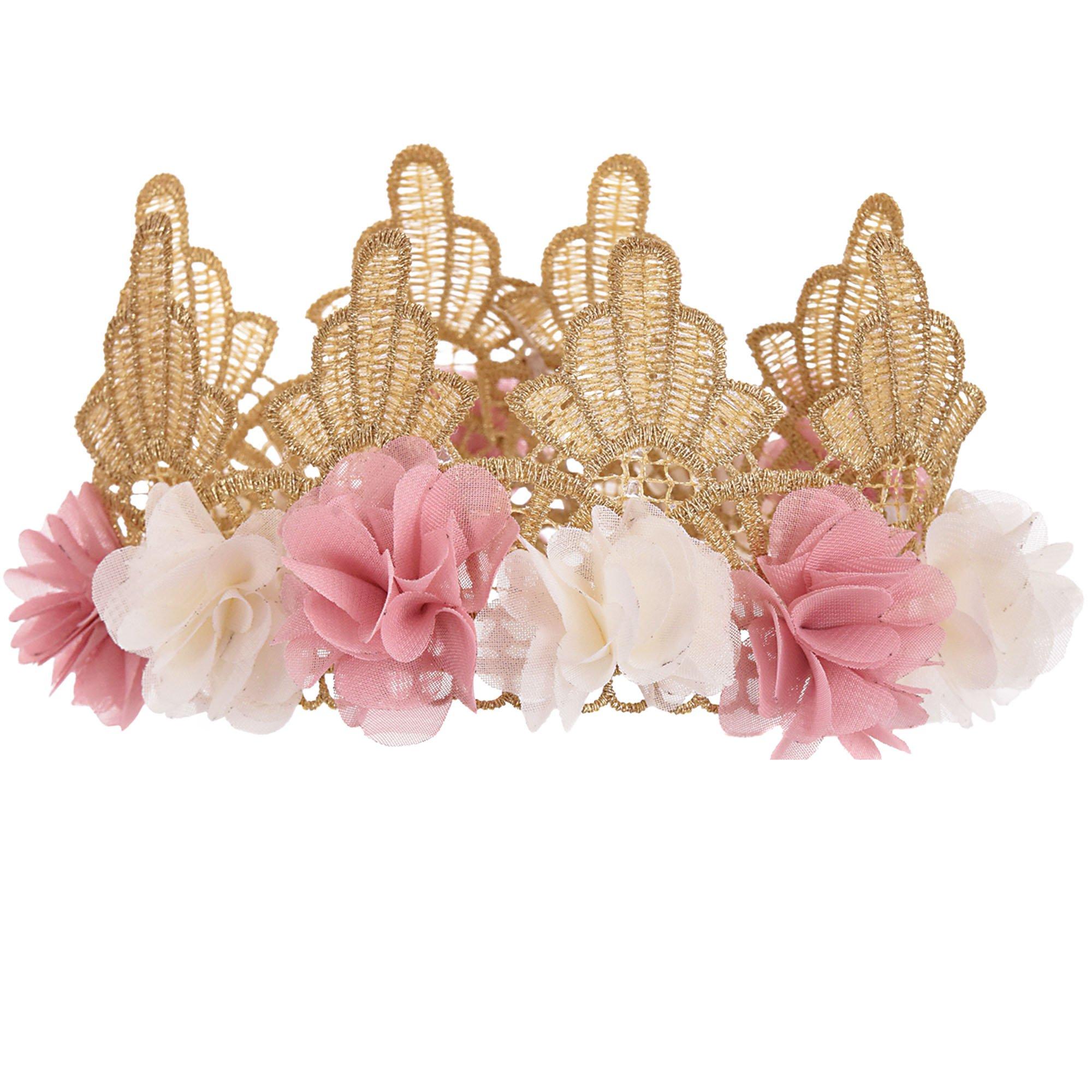Pink 1st Birthday Tulle Crown