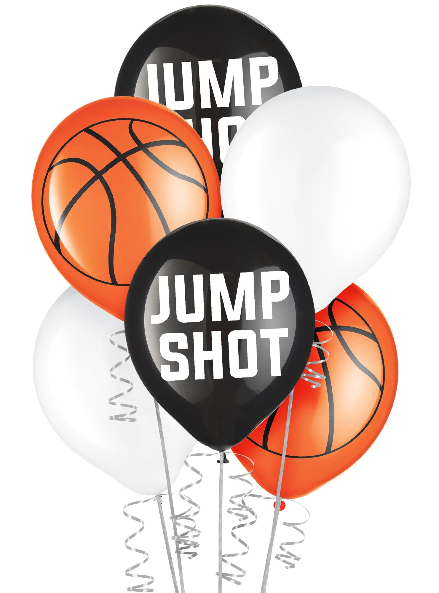 Basketball Latex Balloons, 12in, 6ct